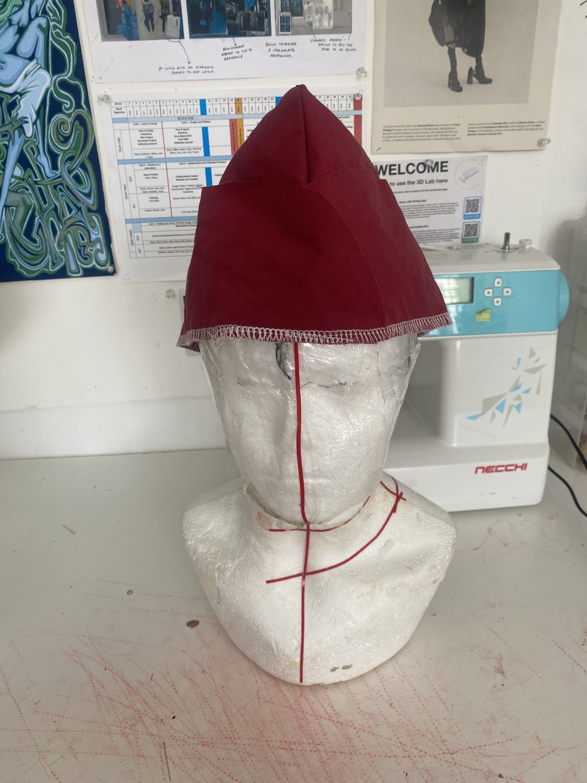Soda Hat Making - Toile