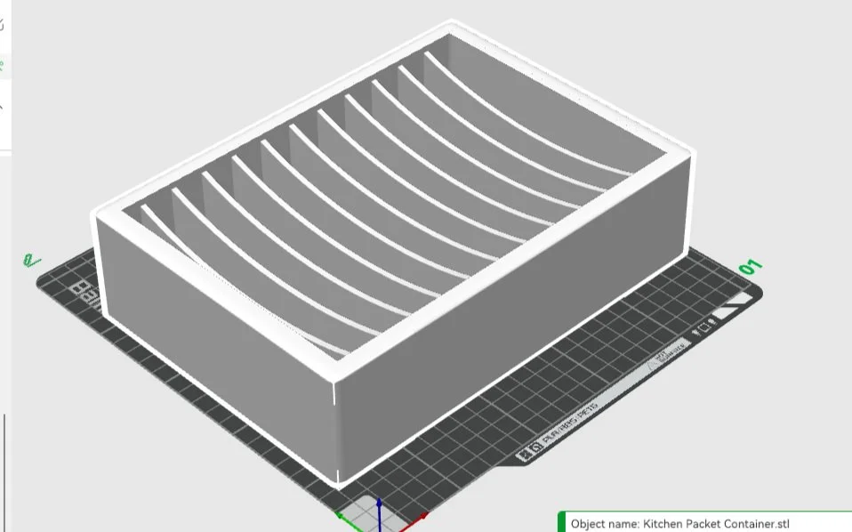Designing a 3D-Printed Kitchen Organizer (for Food Packets)