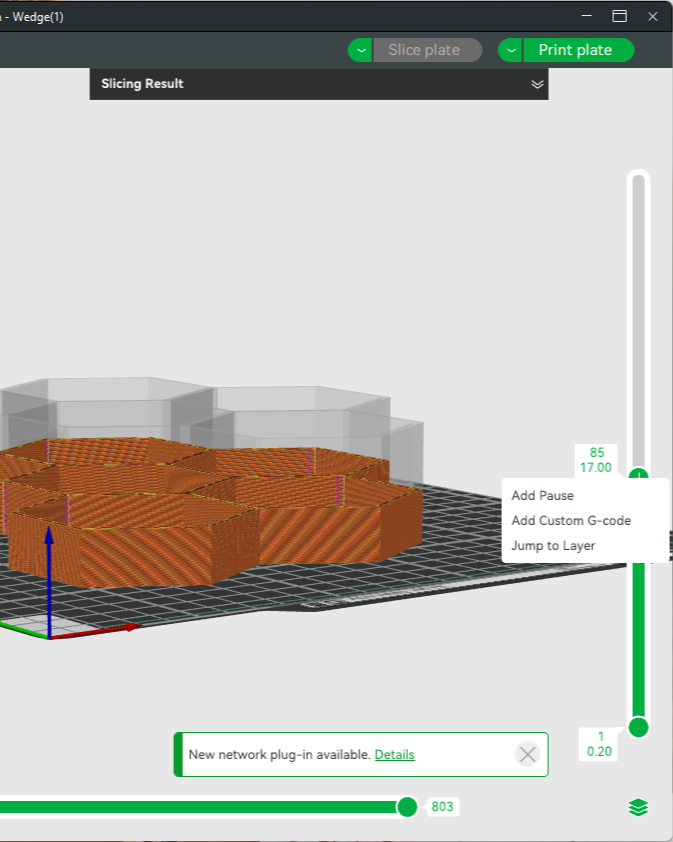 Pausing at Layer Line