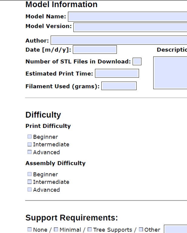 3D-Printing Model Documentation