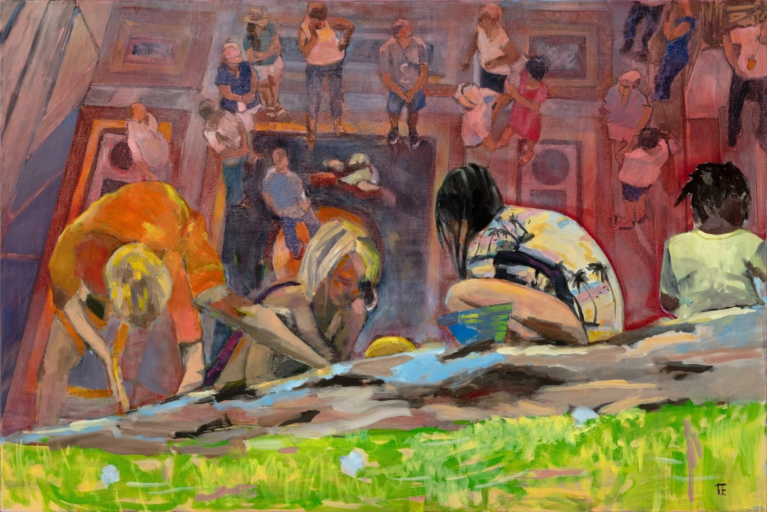Excavation, oil on canvas, 32" x 48"