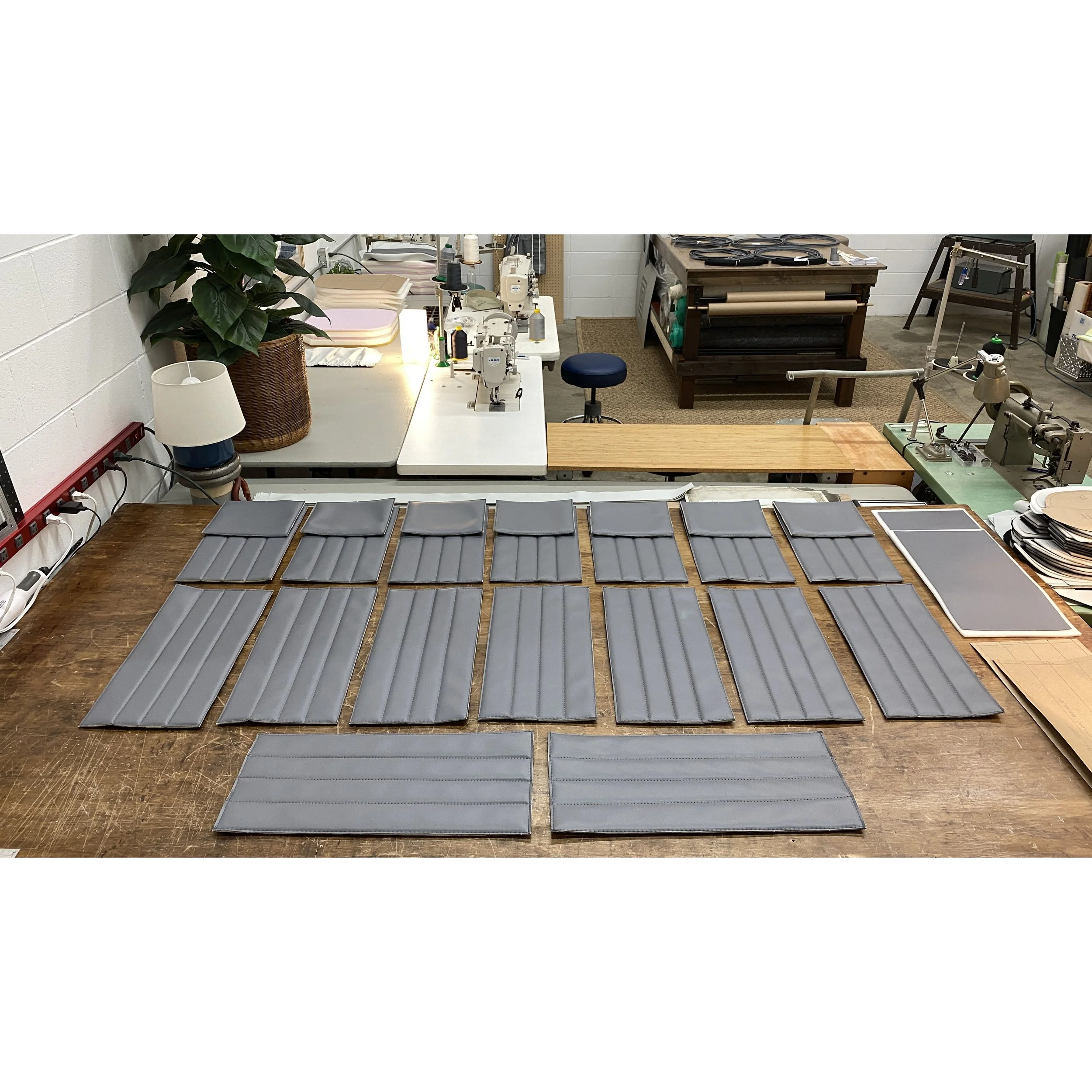 deHavilland Otter aircraft seat upholstery pleated insert panels