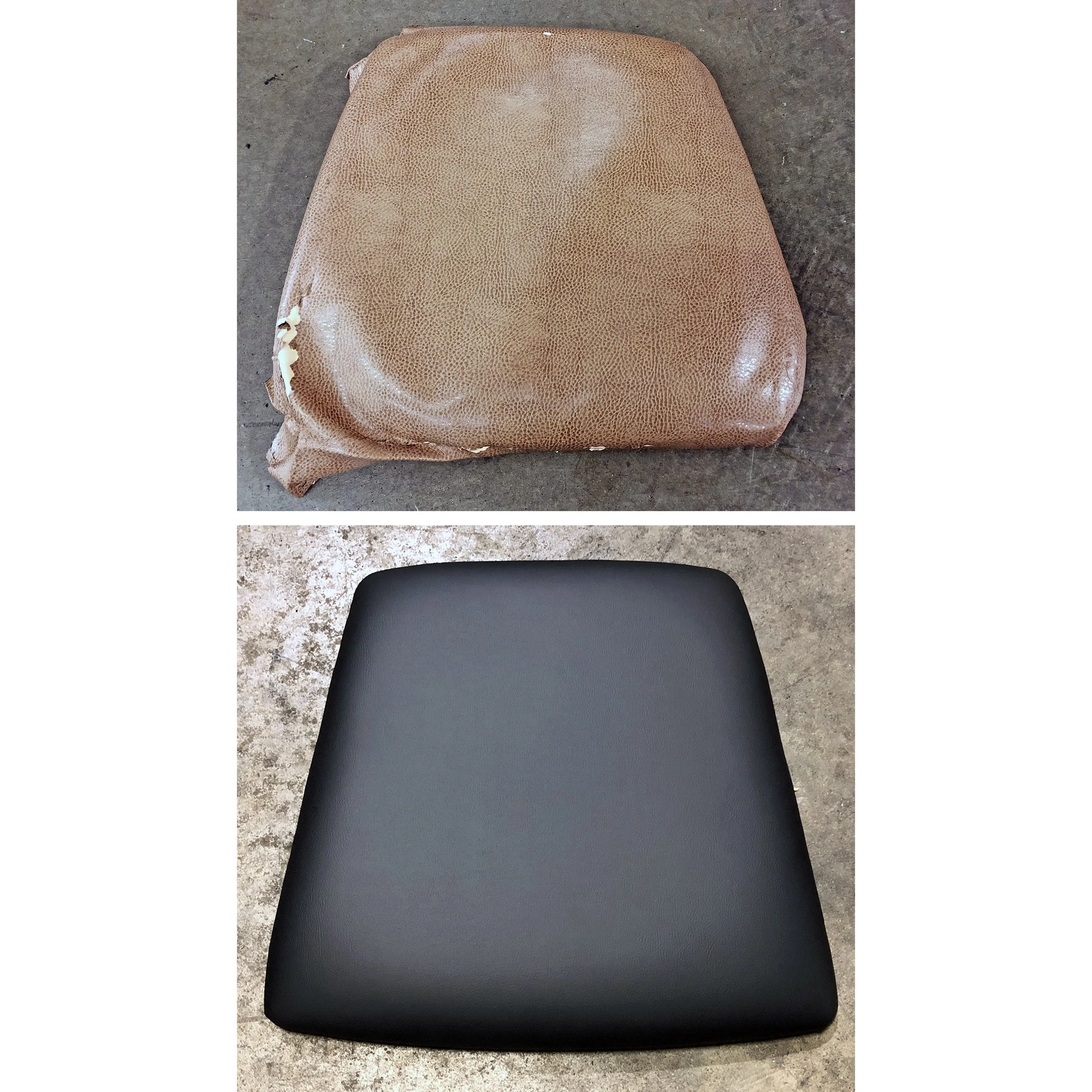dining chair seat pads before and after