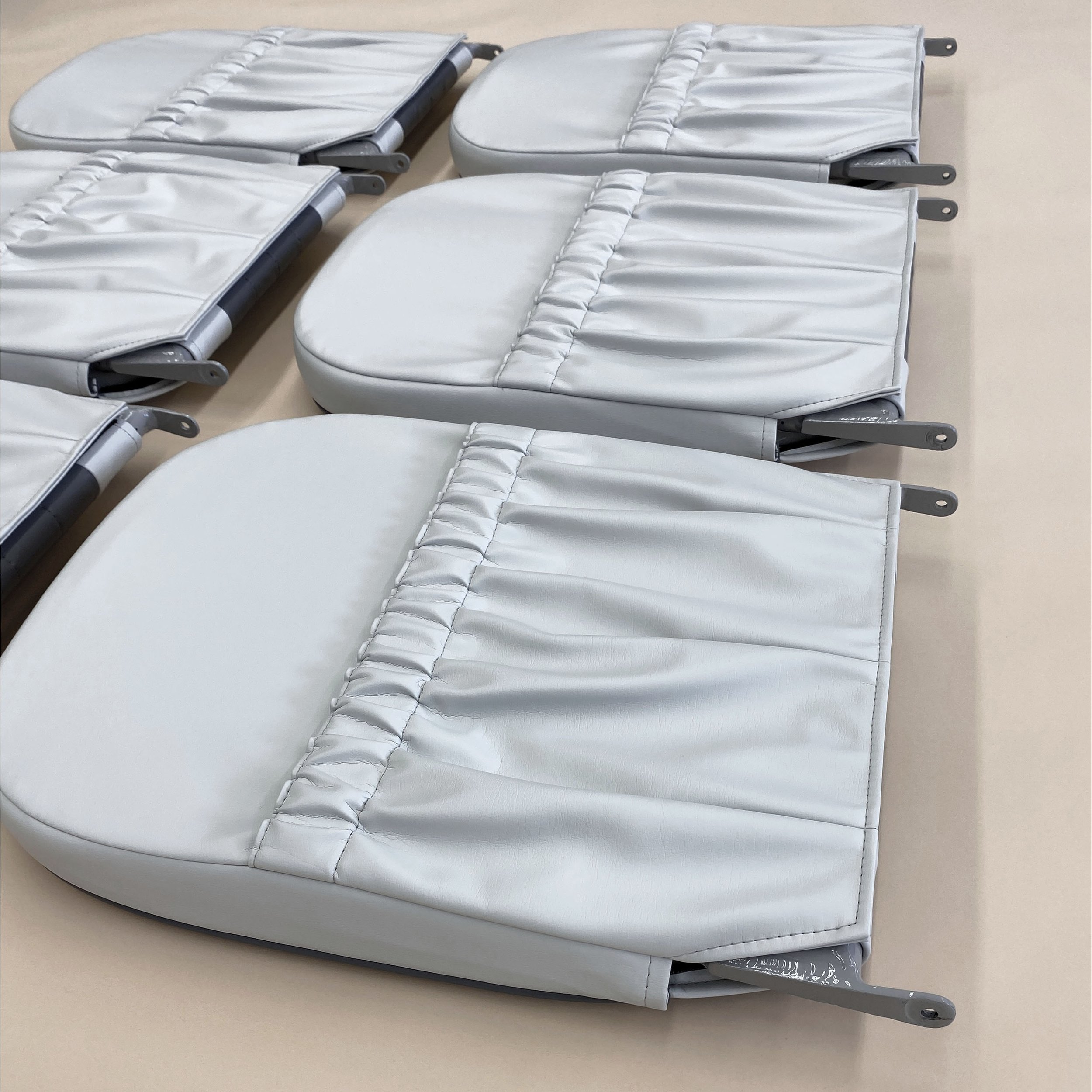 deHavilland Otter aircraft seat backs new upholstery pocket detail
