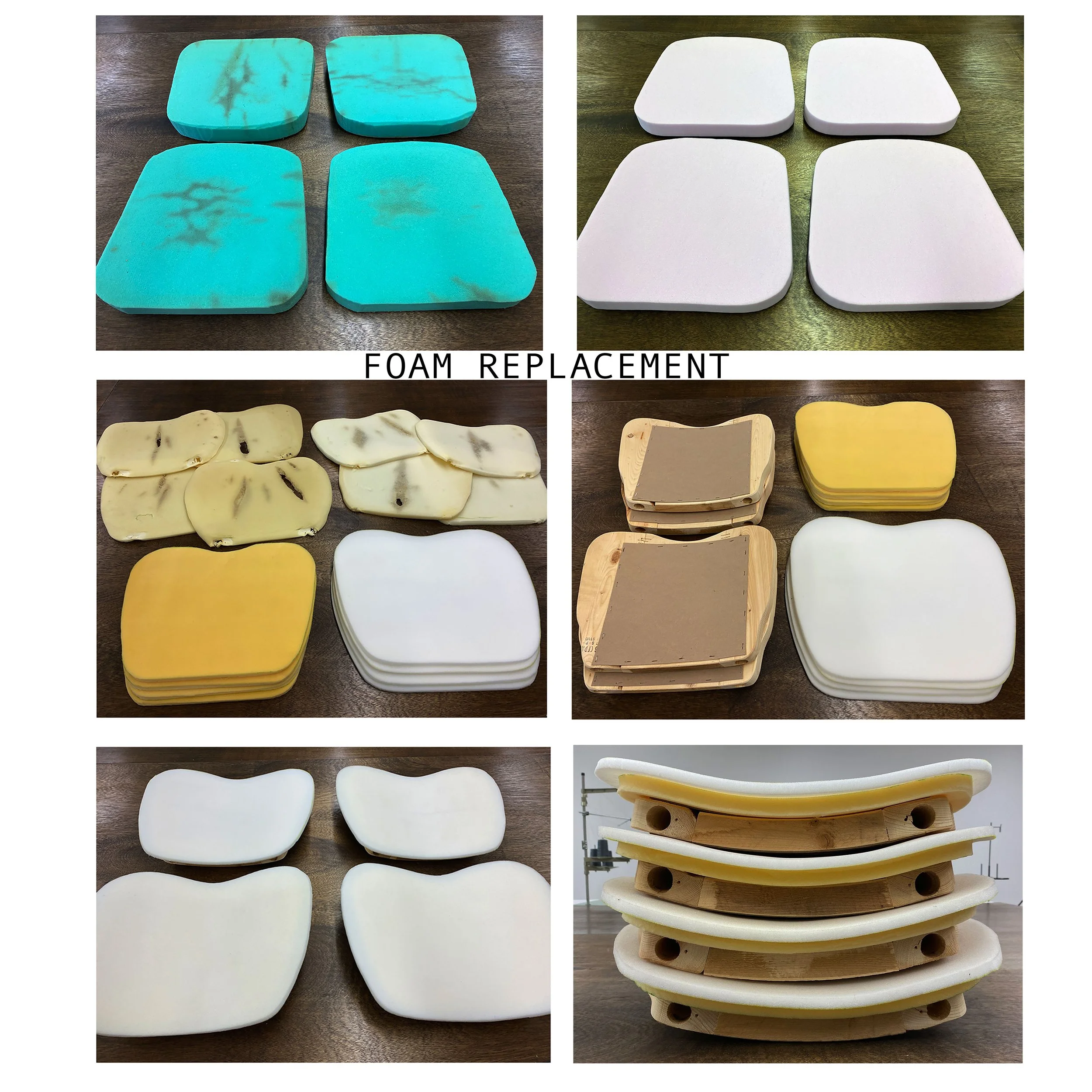 retro dining chairs - full foam replacement