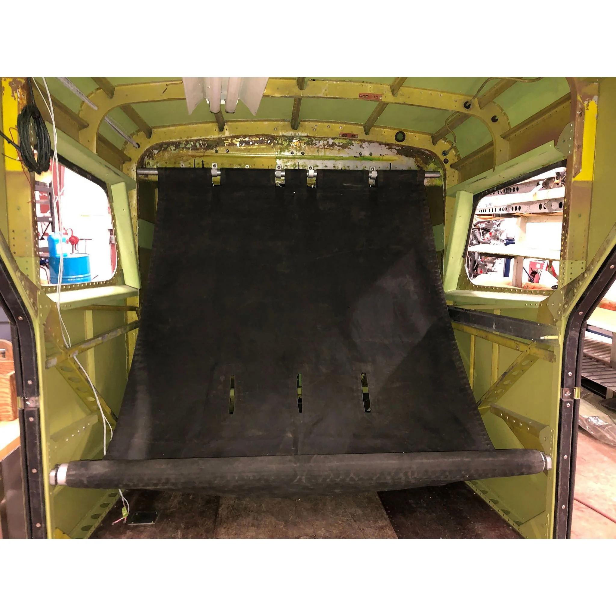 DeHavilland Beaver aircraft floatplane fuselage rear sling seat before.jpg