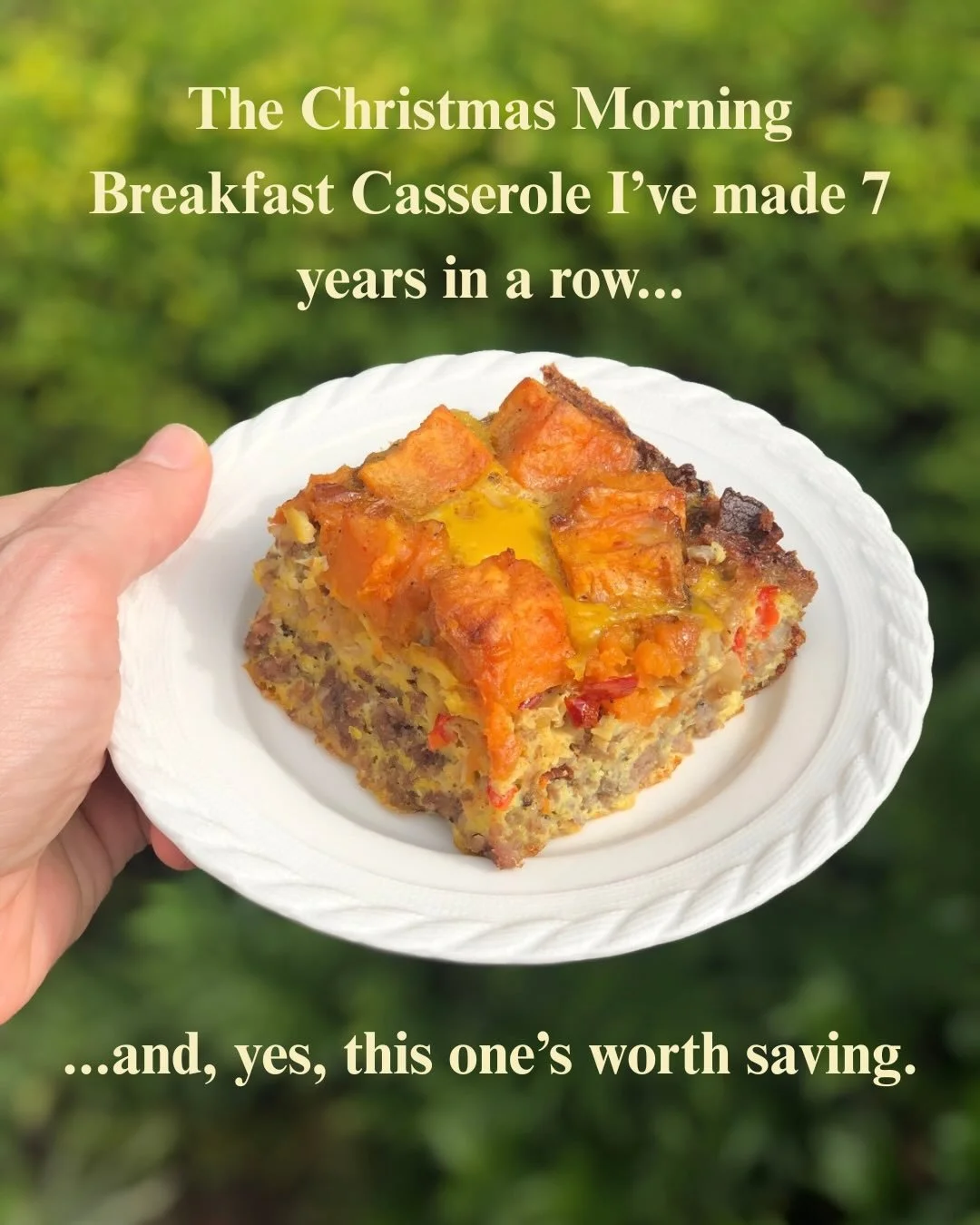 My Christmas morning go-to&hellip; seven years and counting. ❤️💚
.
Sharing it again because it NEVER misses. Save and share with a friend who&rsquo;s hosting next week! 🎄
.
.
.
#healthybreakfast #breakfastcasserole #healthybreakfastideas #christmas