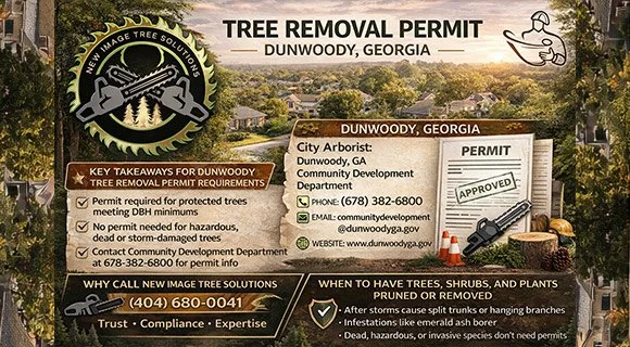 dunwoody georgia tree removal permit information