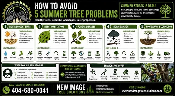 summer tree problems infographic