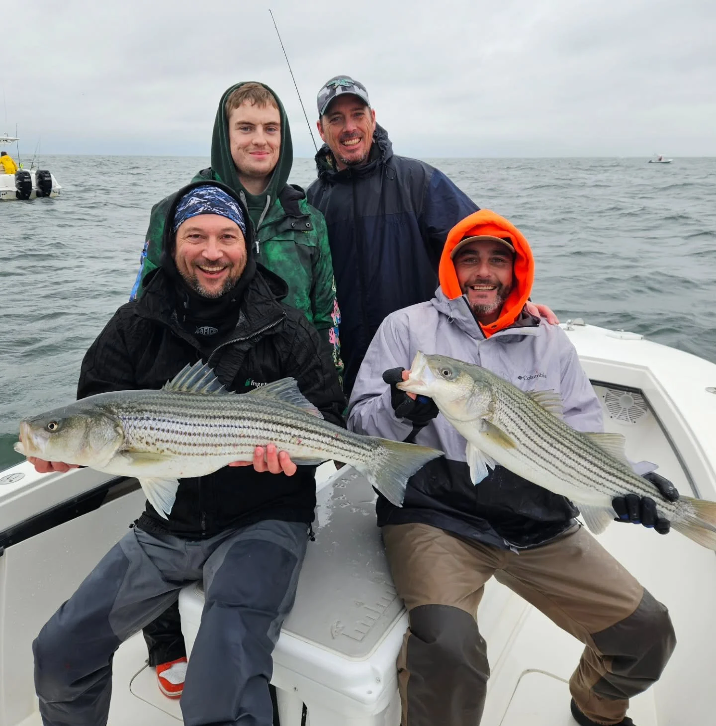 After a little bit of a slow start in the sloppy weather we found the fish and it was game on again with doubles and triples for the rest of the morning! Over 20 fish caught with a few brought home for the table, another morning of great fall fishing