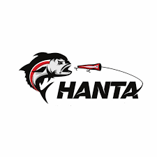 Hanta logo featuring a stylized fish with a fishing lure and the word Hanta.