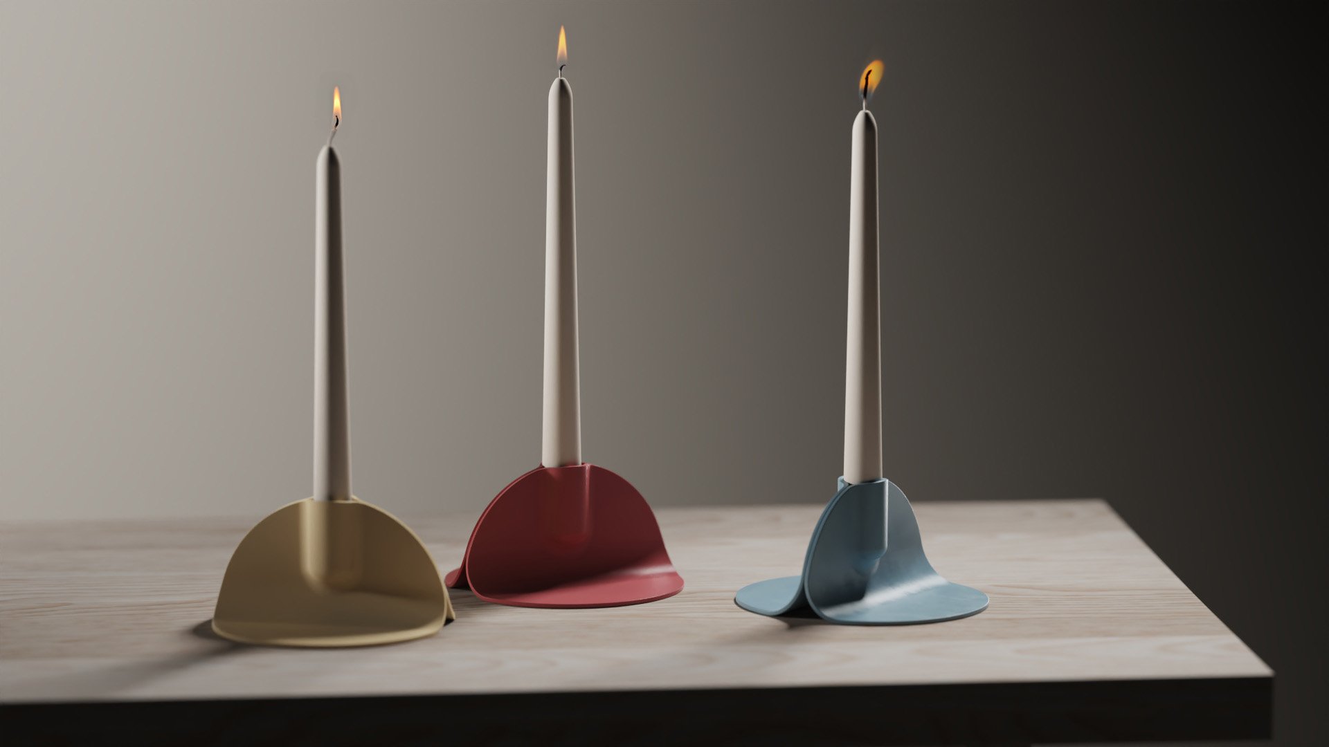 Split candle stick holder