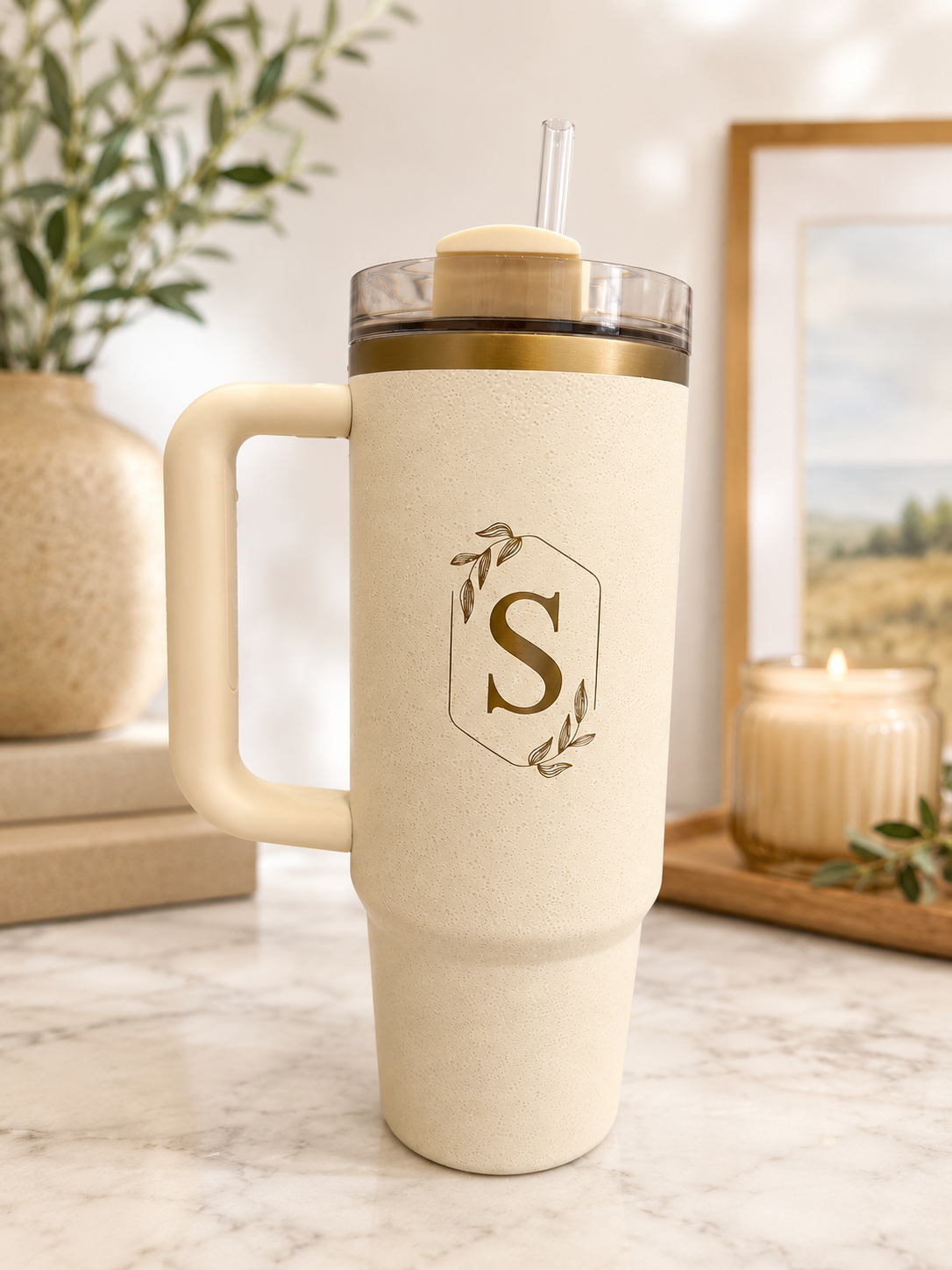 Personalized stainless steel tumbler gift.