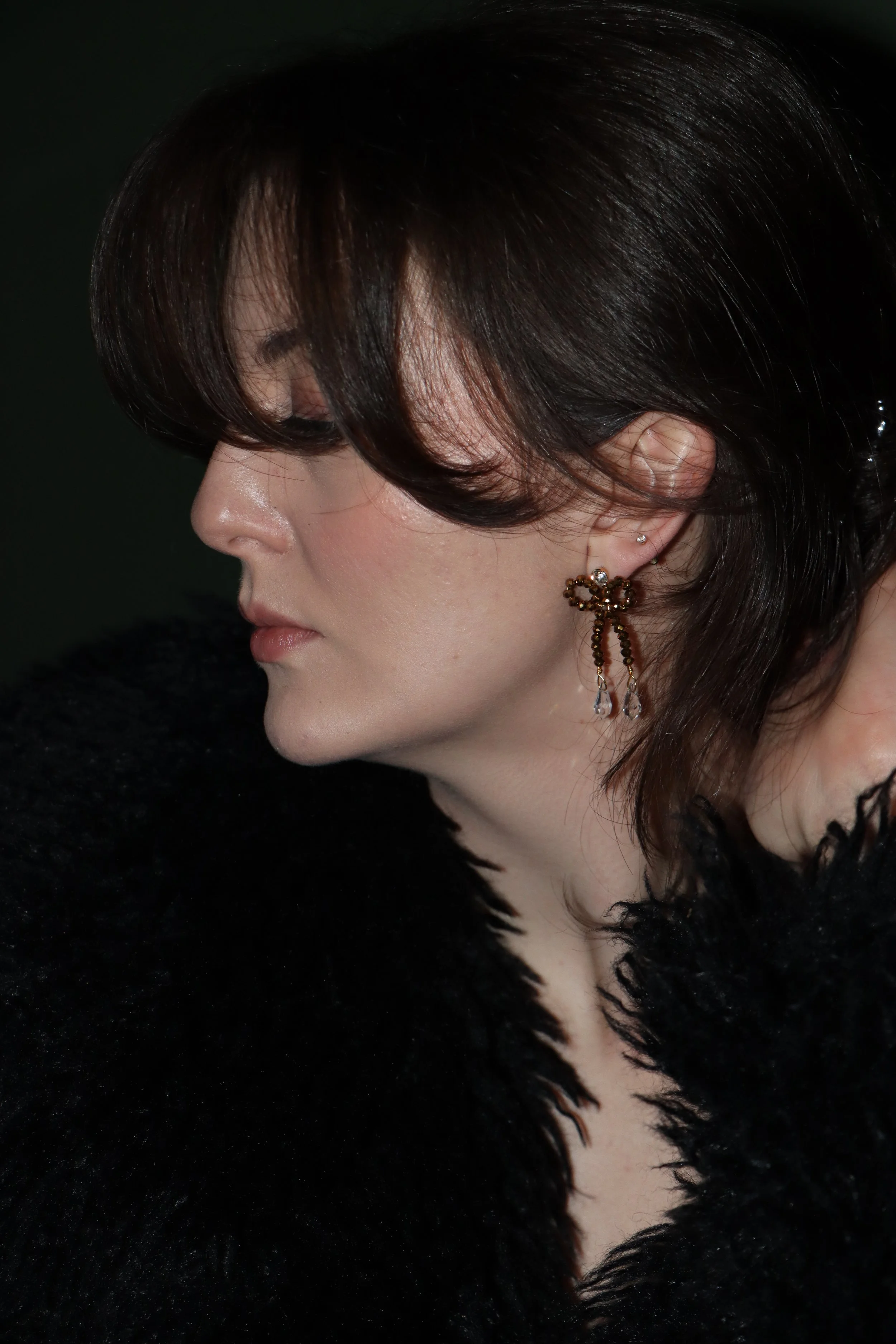 ADORN Bow Earrings - antique gold