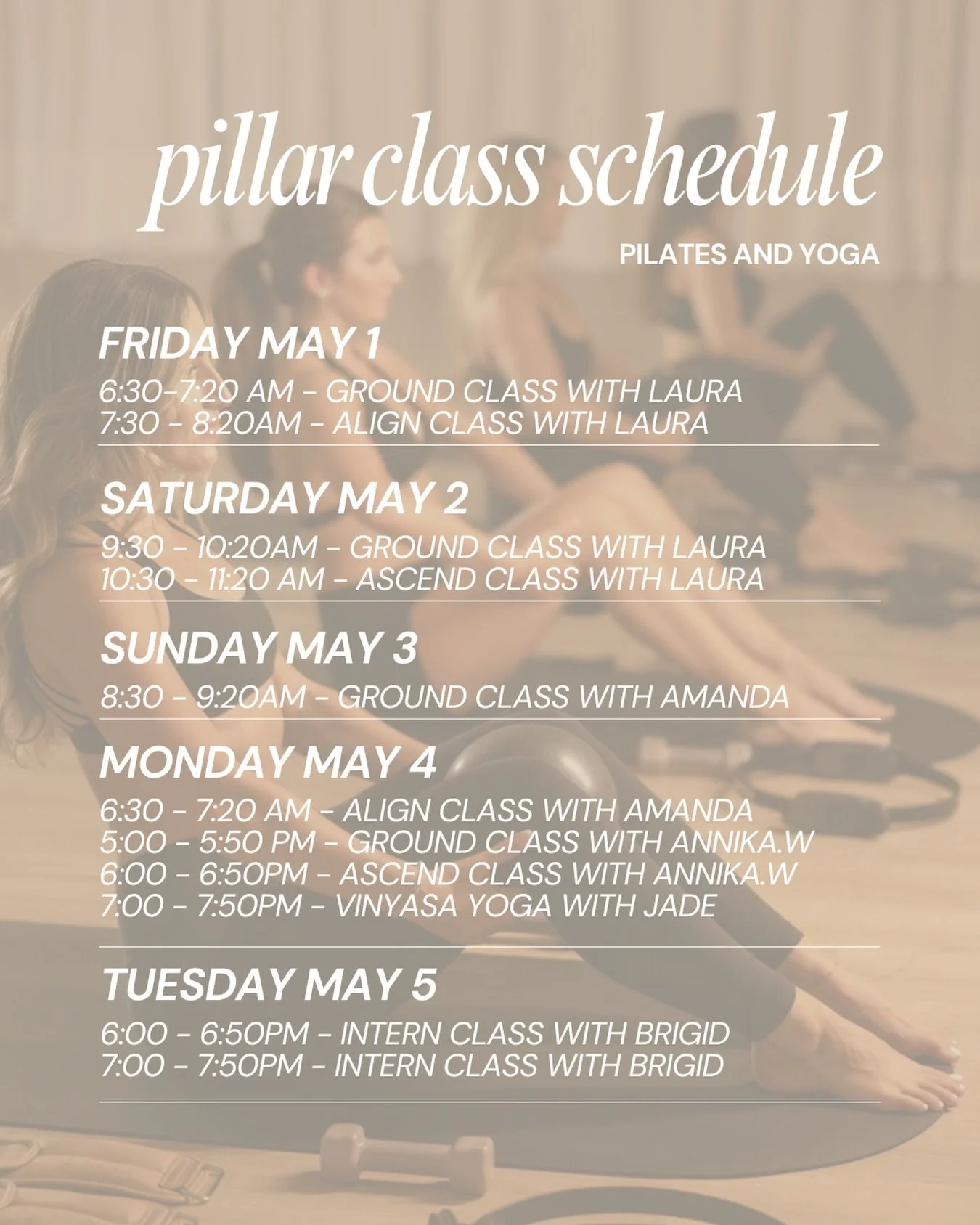 Looking for a way to move your body this weekend?? 

Come and move with us at the NEW Pillar Studio, located at 15B King Street West in Bowmanville - accessible from the back door🫶🏻 

We have our amazing instructors ready to move with you and help 