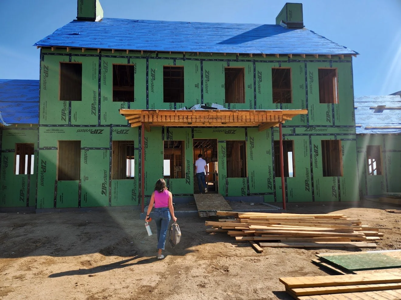 new build home exterior in construction