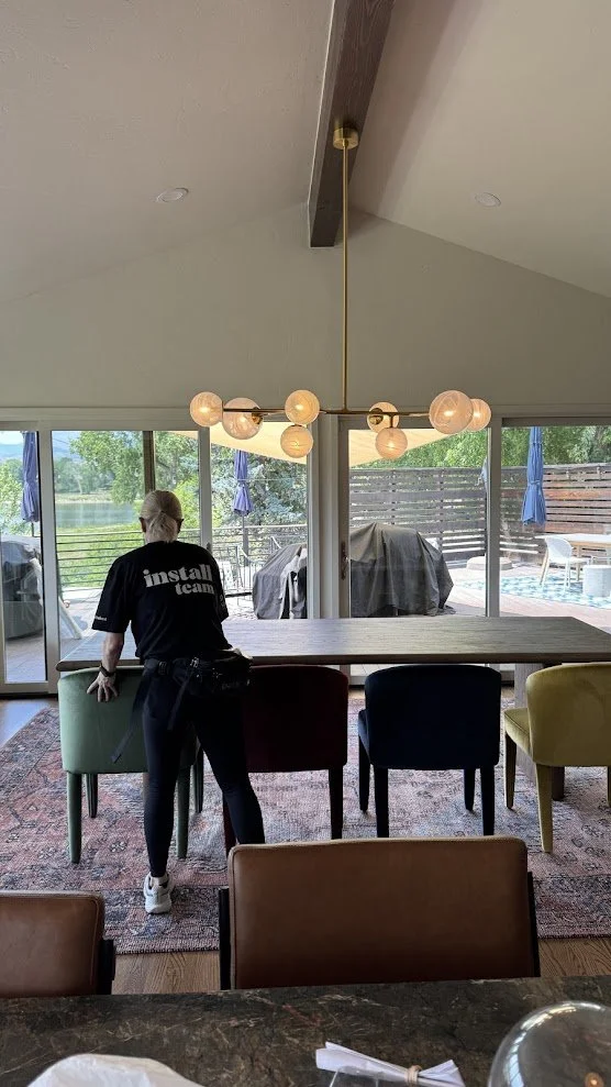 full service interior design install day