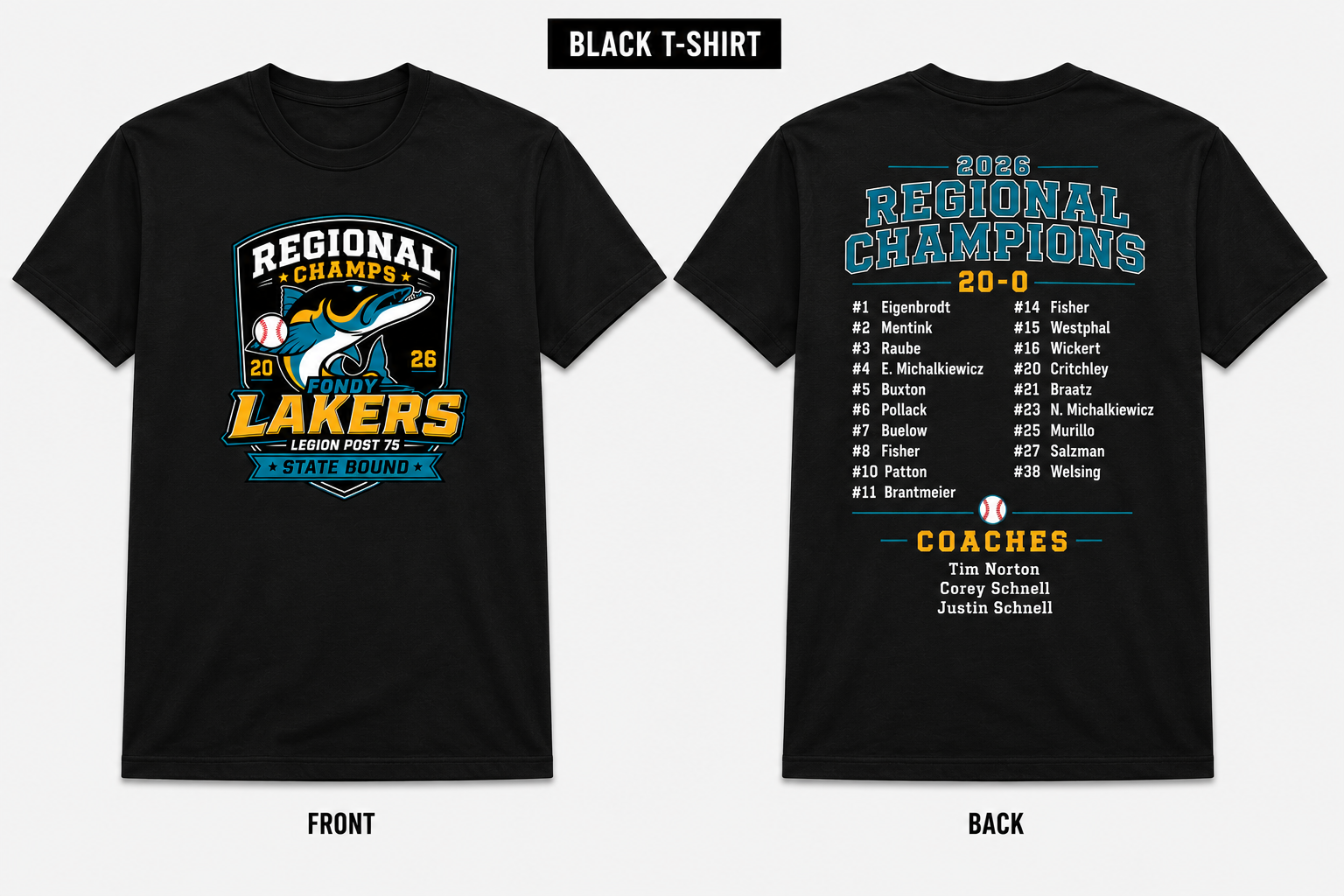Lakers Regional Champions performance T Shirt