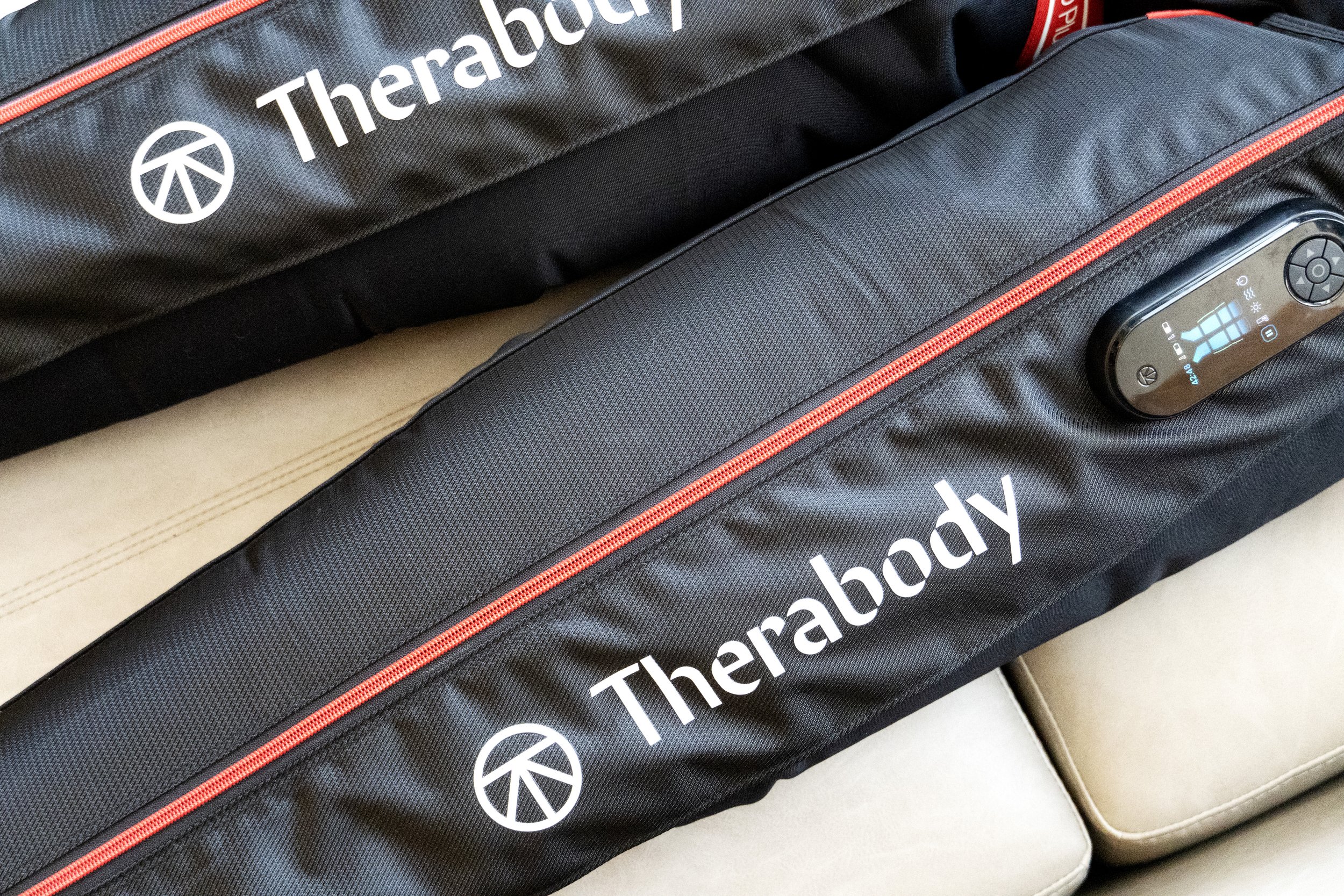 Therabody compression recovery boots used in treatments at Vibe Sports Recovery, Stowe, VT