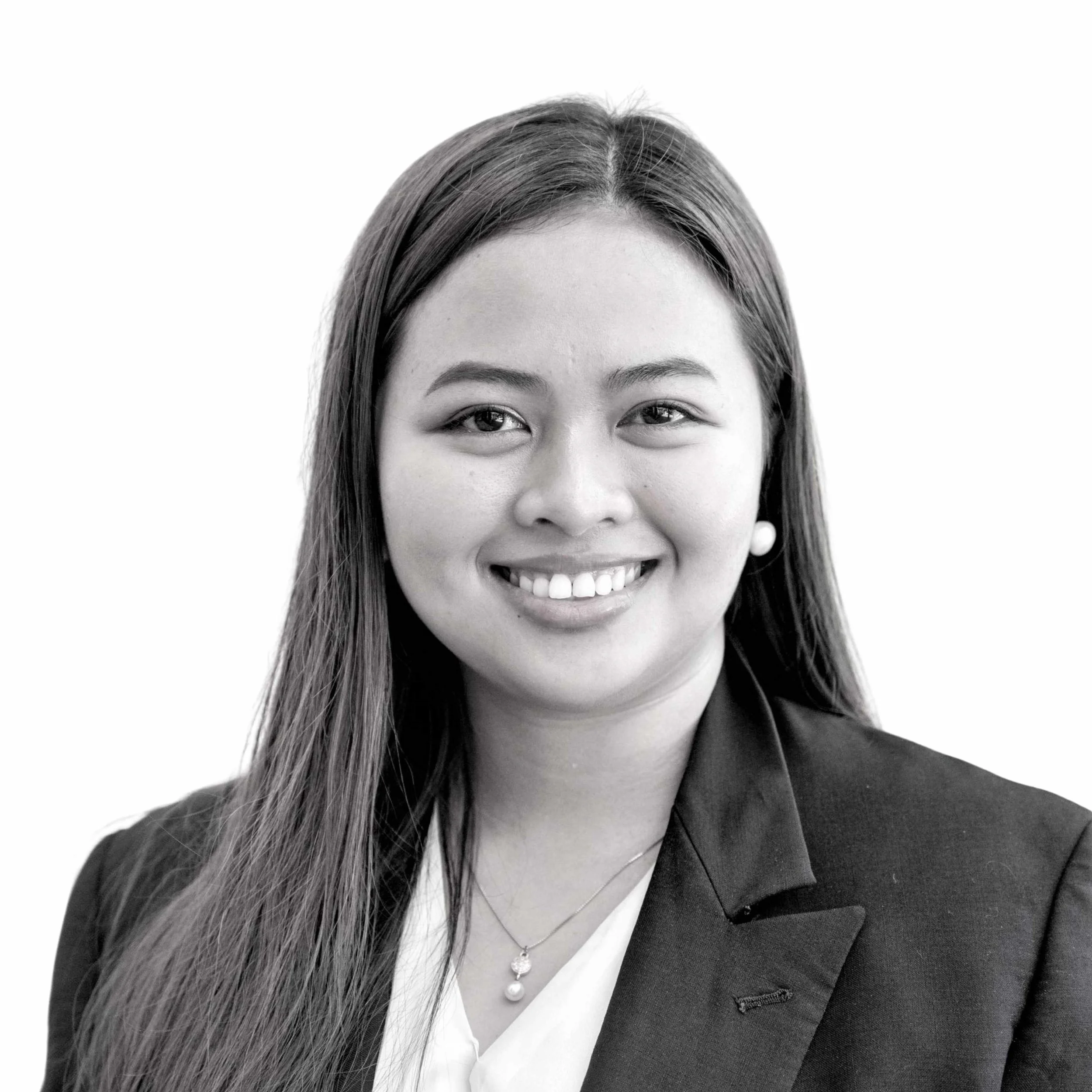 Black and White portrait of Ella smiling