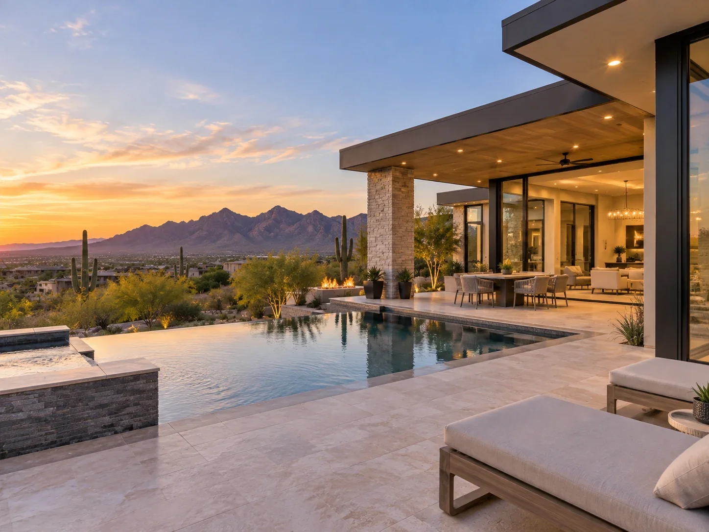 Luxury mountainside home with pool and a view in Arizona