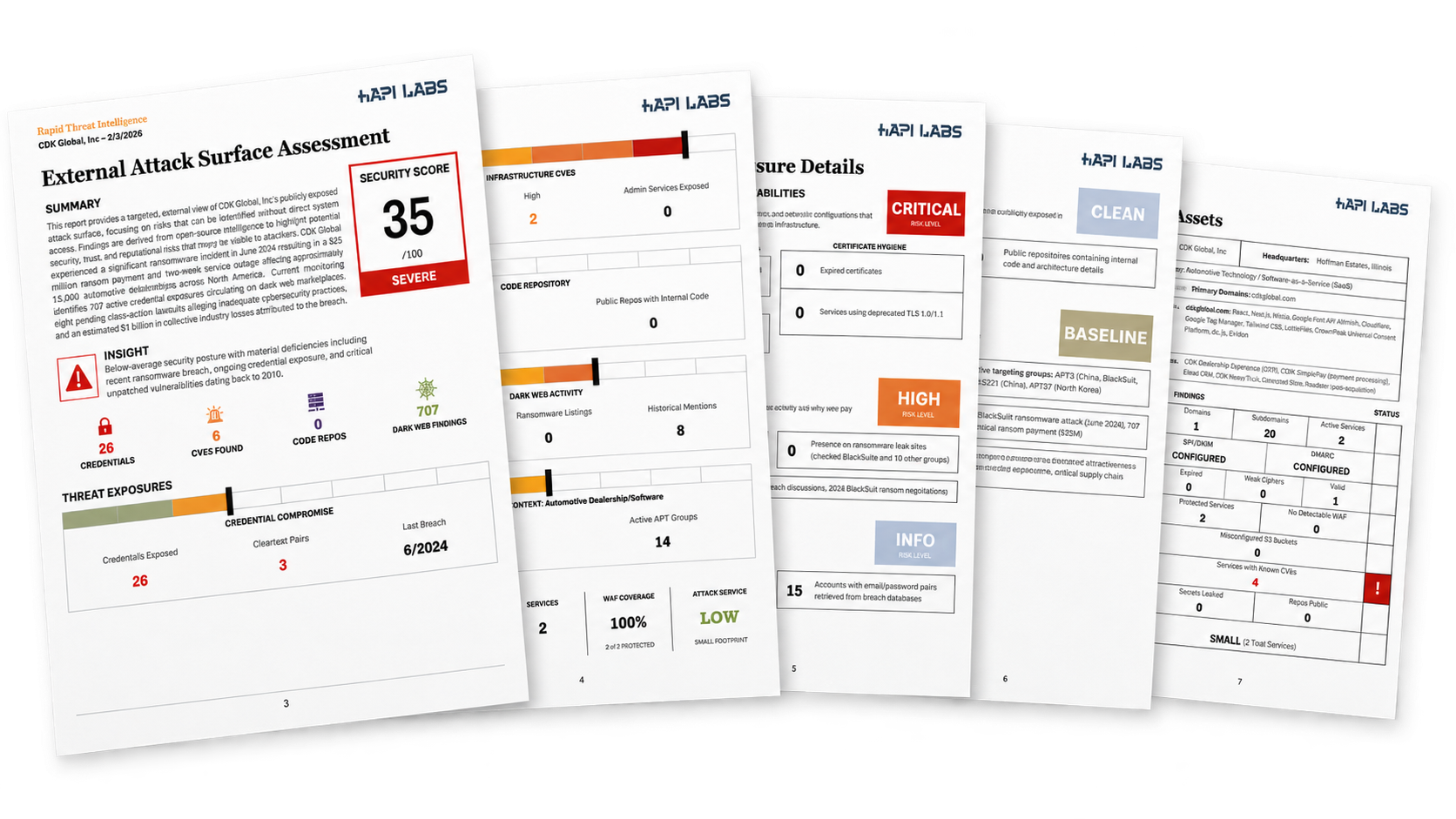 A stack of papers from a hAPI Labs report