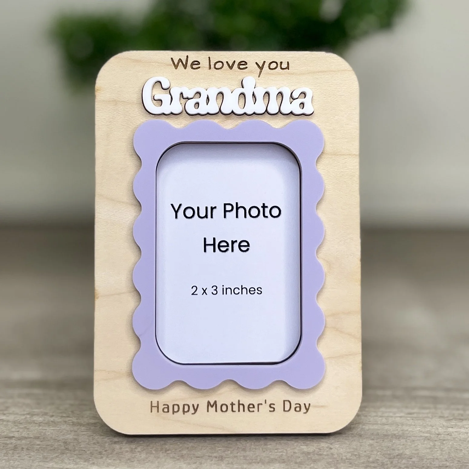 Personalized Love You Magnet — Wavy Frame