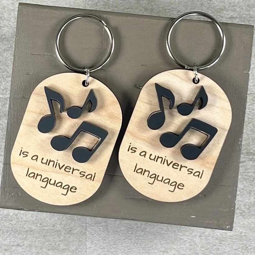Universal Language (Music) Keychain