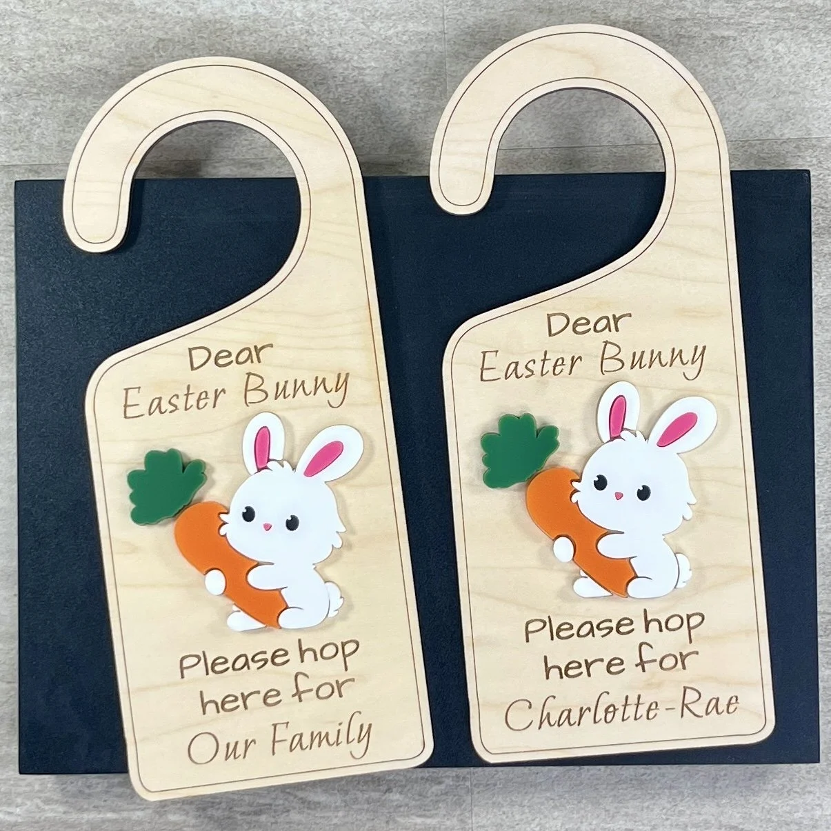 Dear Easter Bunny Hop Here Door Hanger