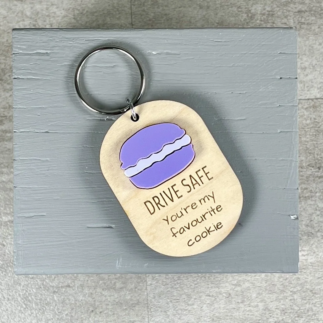 Drive Safe (Cookie) Keychain