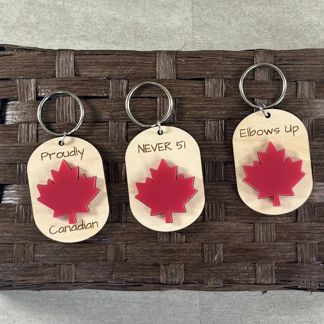 Canada Strong – Maple Leaf Keychain