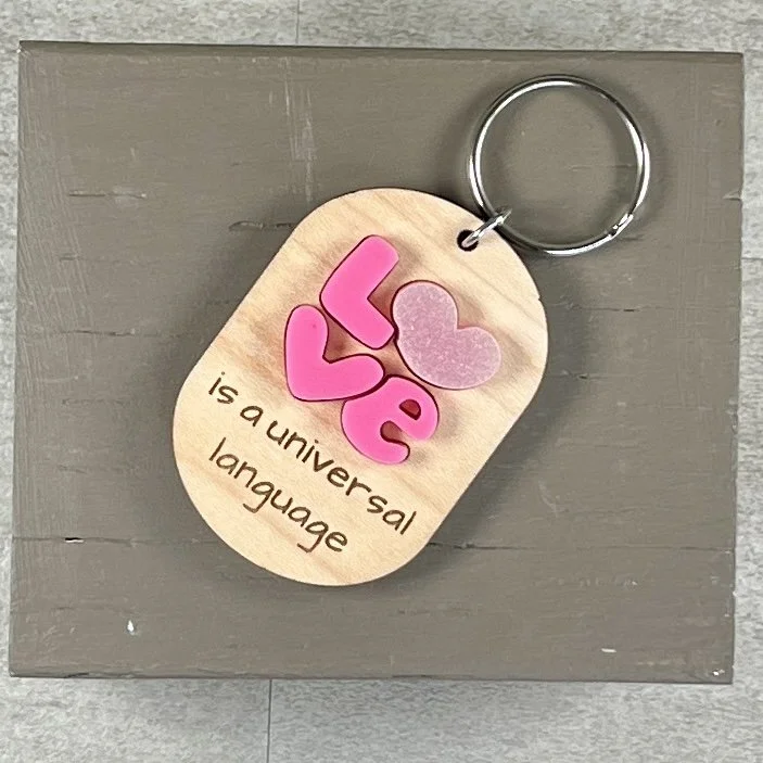 Universal Language (Love) Keychain
