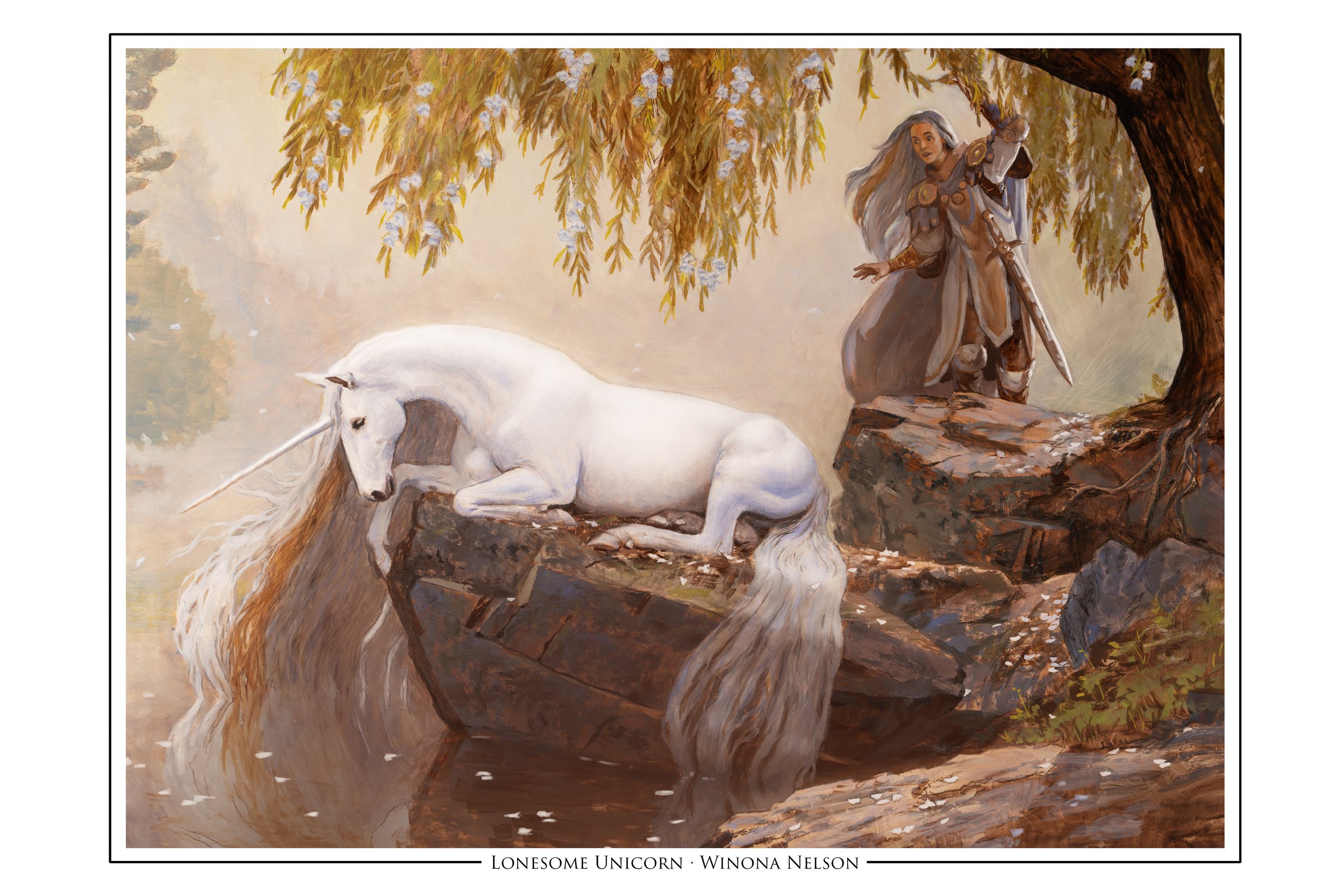 "Lonesome Unicorn" Signed Print