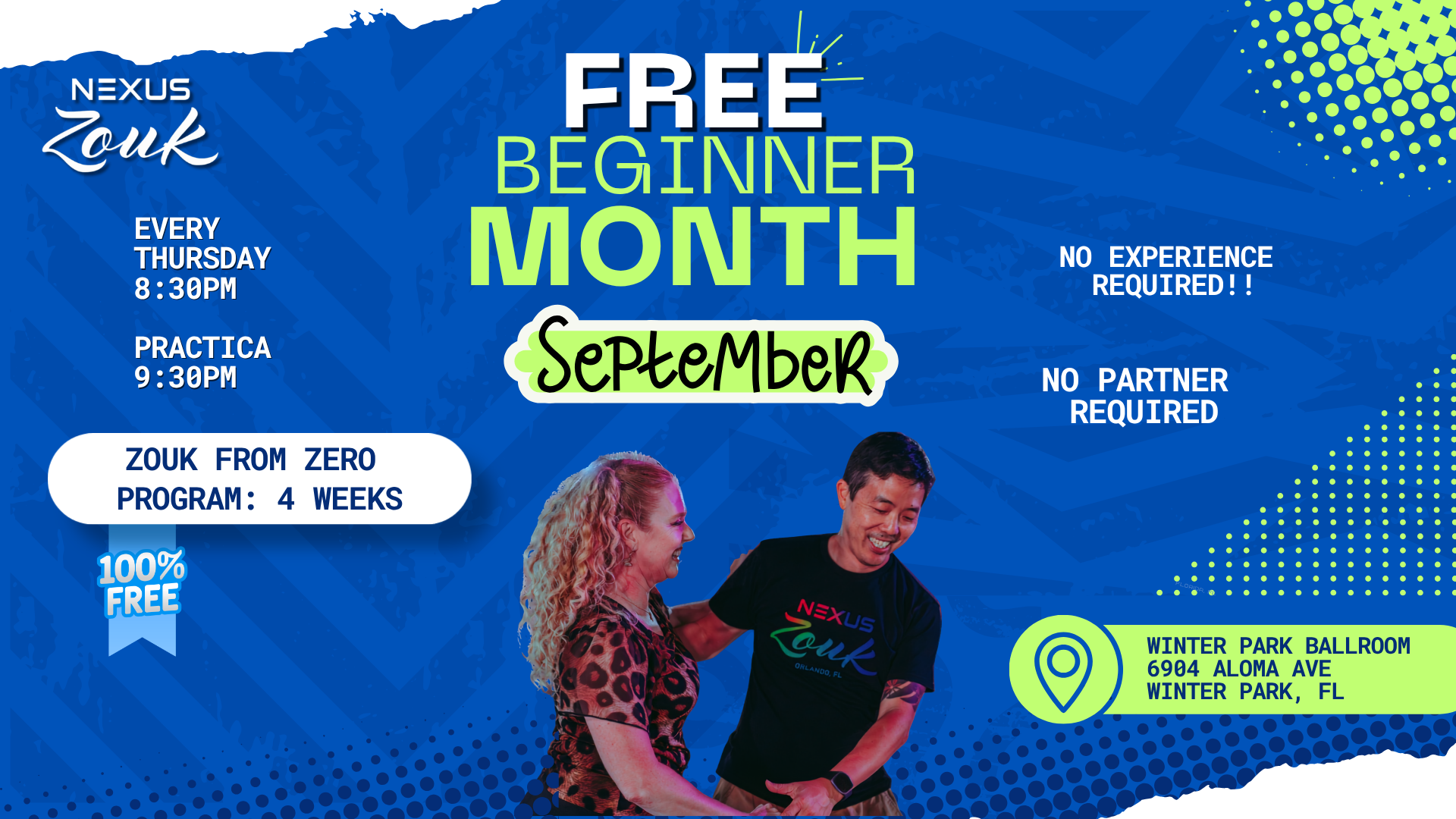 Zouk: free beginner month (4 weeks) 