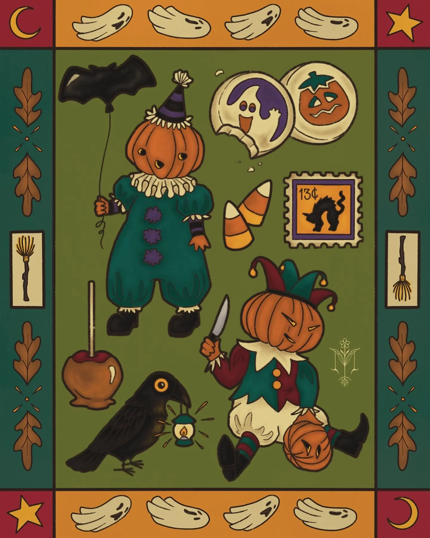 🎃 ITS OCTOBER 1ST 🎃
I come offering vintage inspired seasonal flash for you to gaze upon!
All of these pieces are available to book with a deposit through the link in my bio- full colour only. ✨
I will also have this sheet available as a print at t