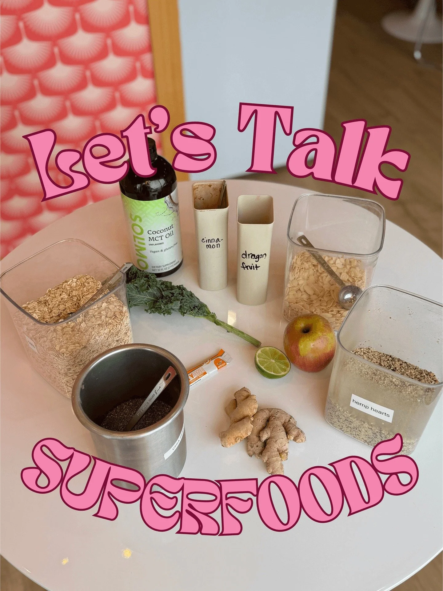 Let's talk SUPERFOODS 💪 ✨ Our smoothies, bowls, and juices are made with real superfoods like ginger, cinnamon, dragonfruit, coconut MCT oil, oats, hemp hearts, chia seeds, almonds, and probiotics - ALL chosen to FUEL your body, BOOST your energy, a