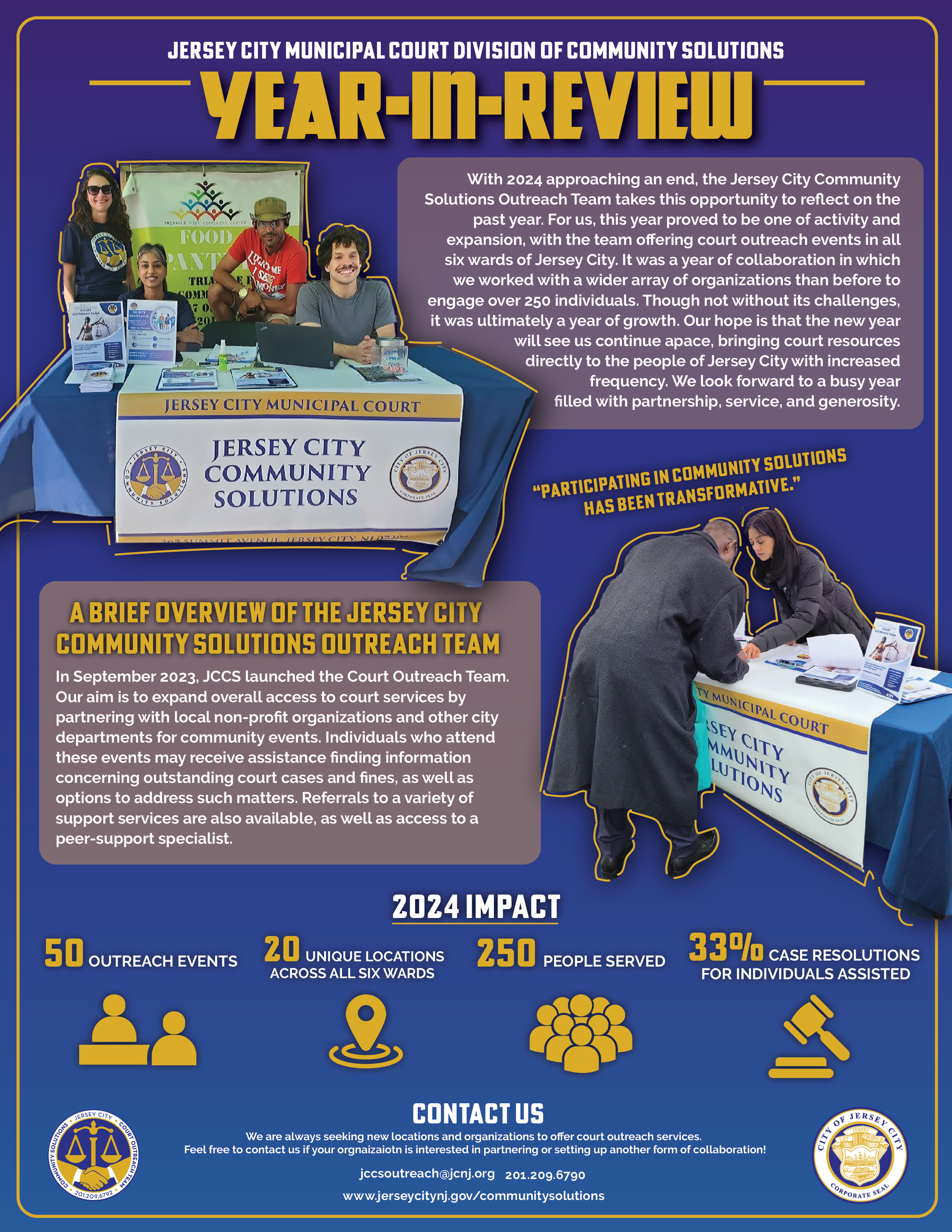Poster: Year in Review for the Division of Communications
