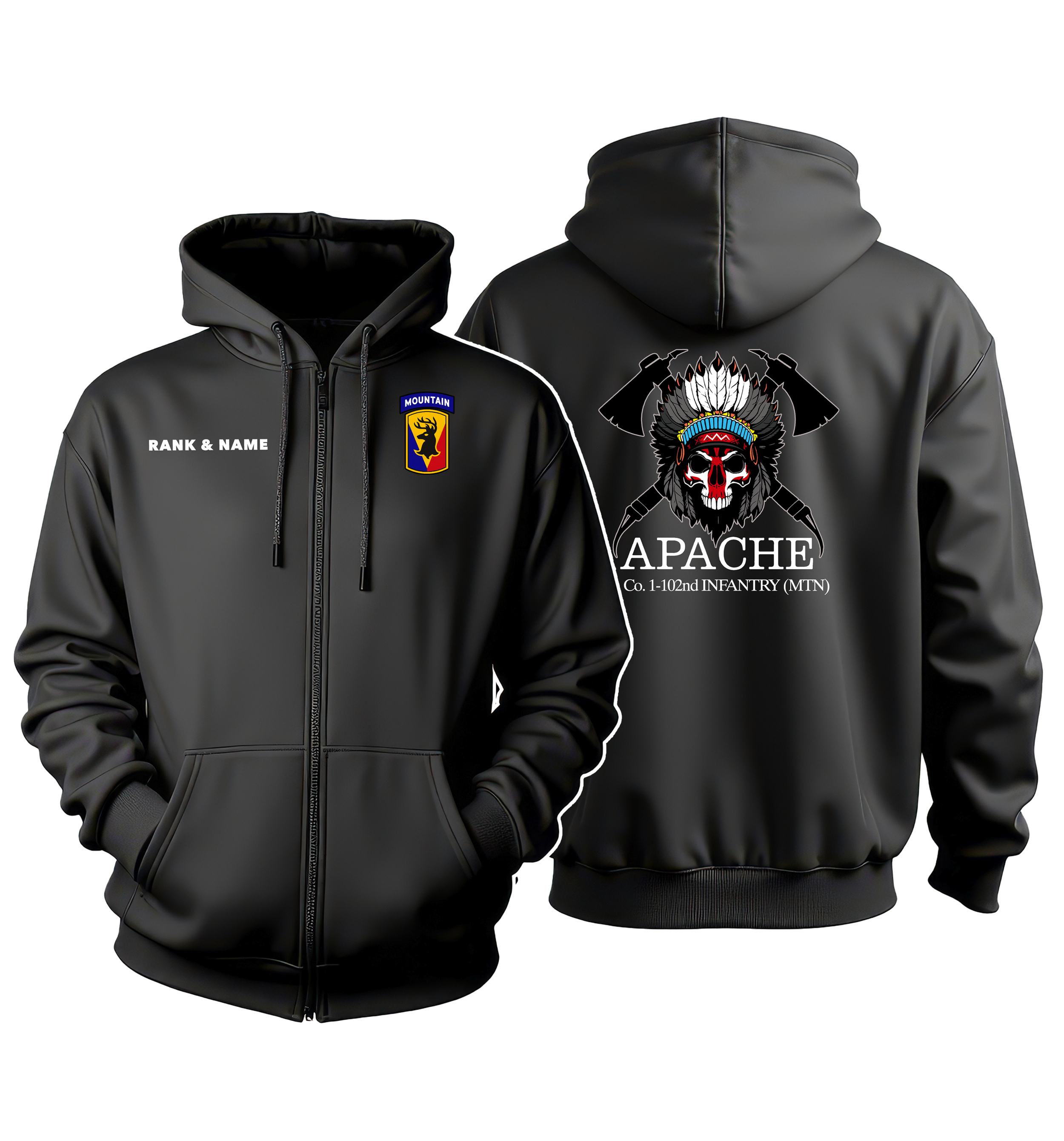 86th IBCT | Apache Co. Full Zip Hoodie