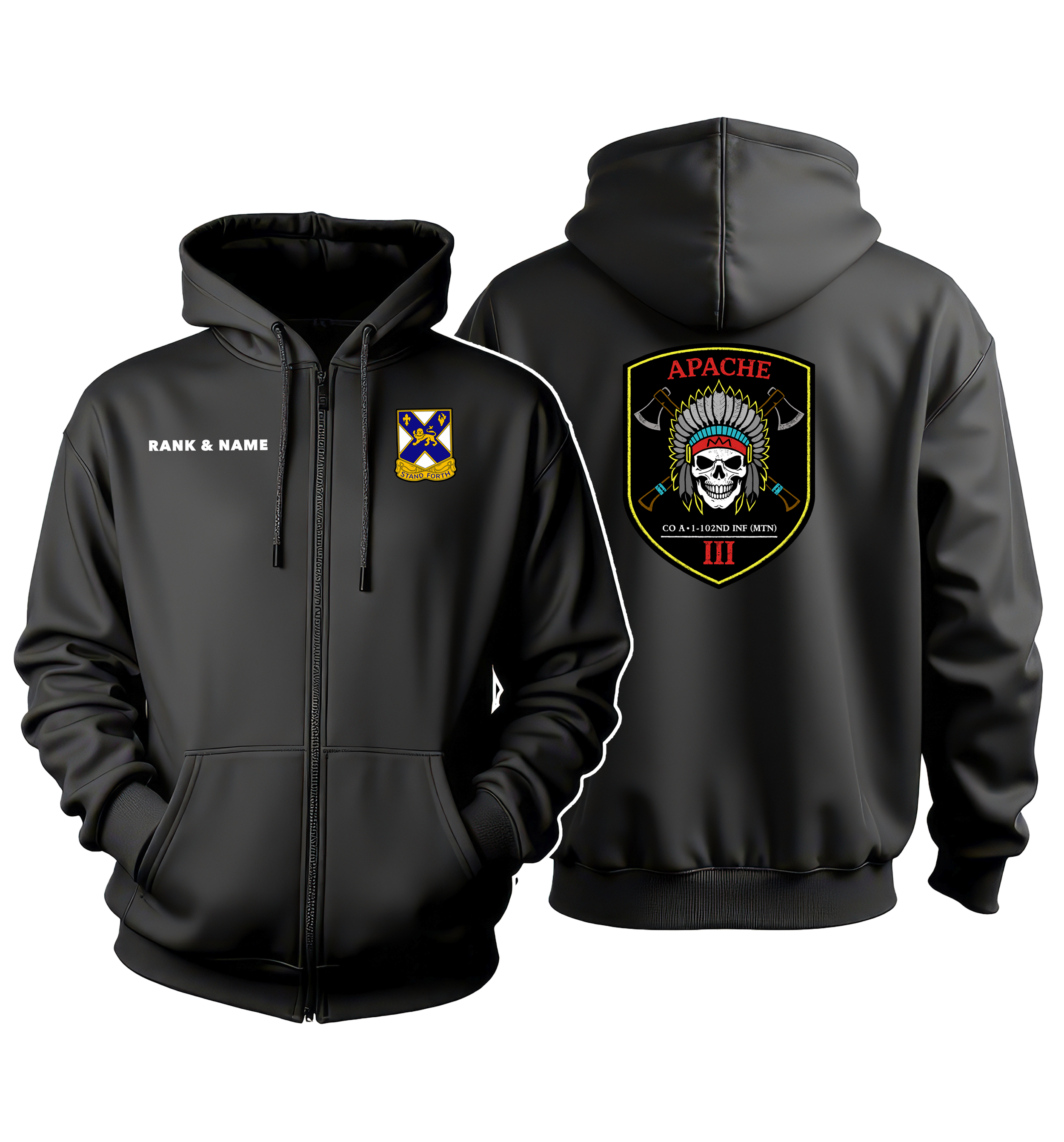 Unit Crest | 3rd Platoon Full Zip Hoodie