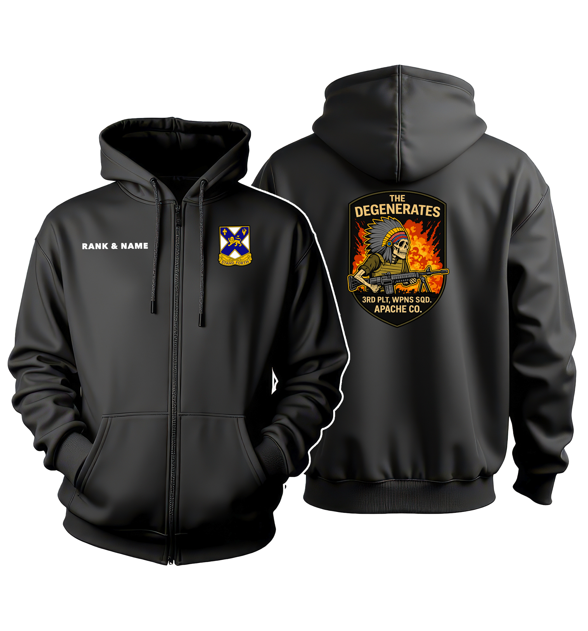 Unit Crest | Weapons Squad Full Zip Hoodie