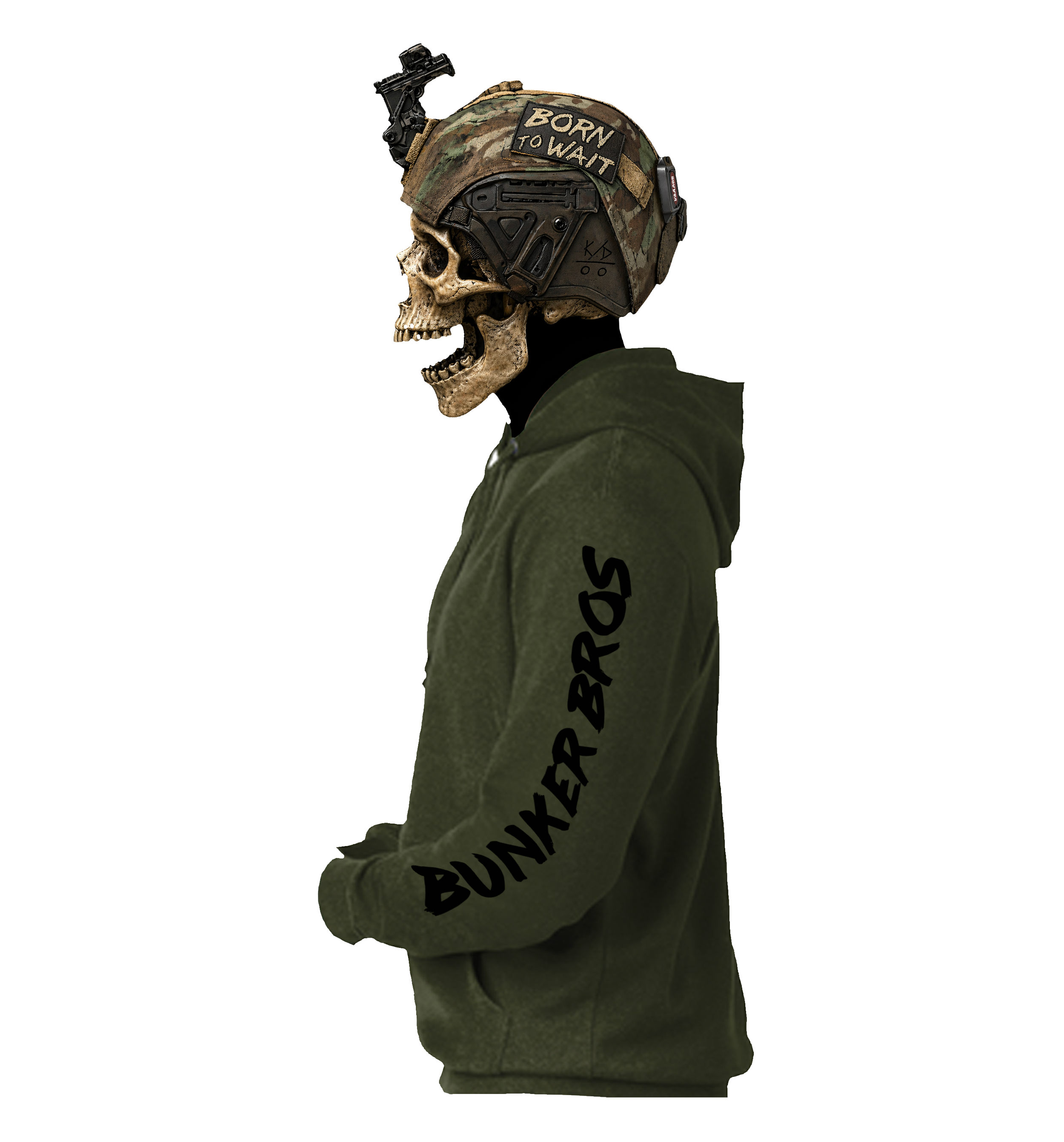 Basic Sleeve Hoodie OD Green Official.png