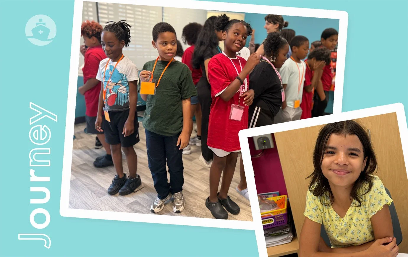 Kids gather for the start of Camp Rise Up—Journey
