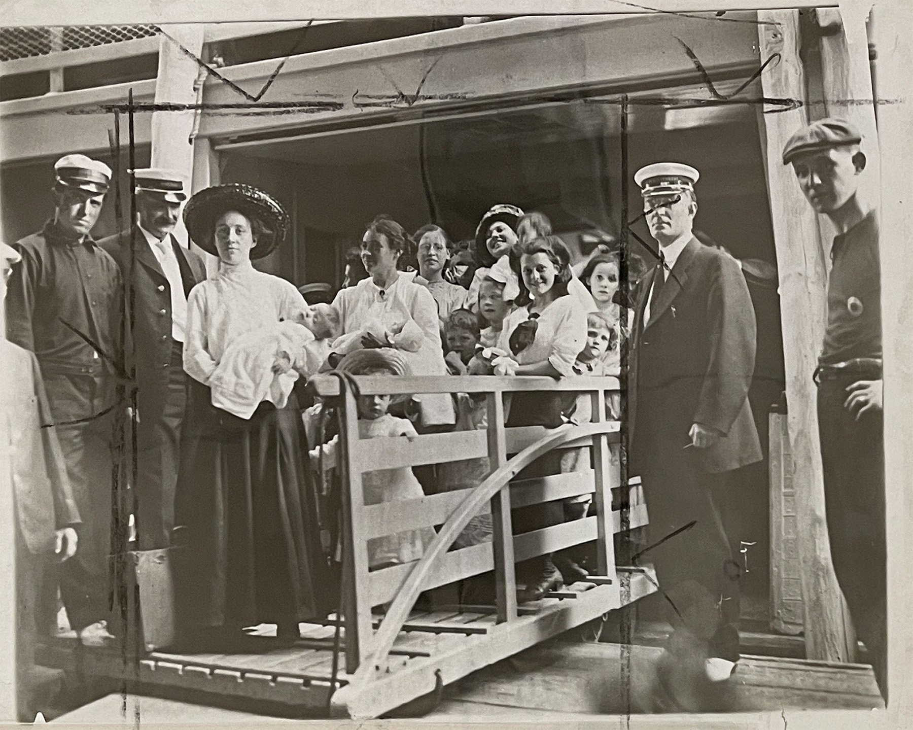"Crowd Leaving the Floating Hospital." July 5, 1911