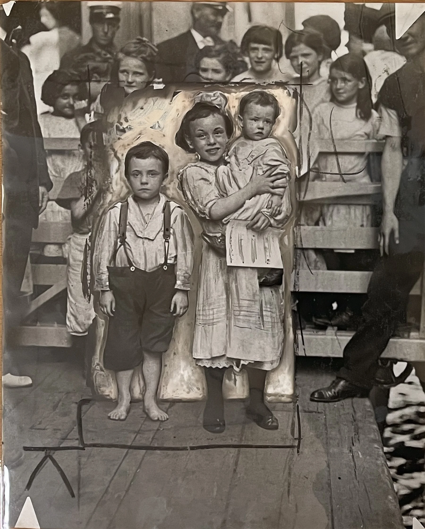 "A little mother and her charges," July 5th, 1911