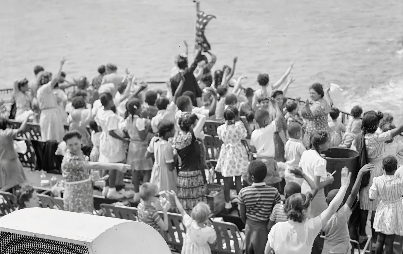 “Greeting an incoming transport was one of the daily highlights,” 1945 annual report