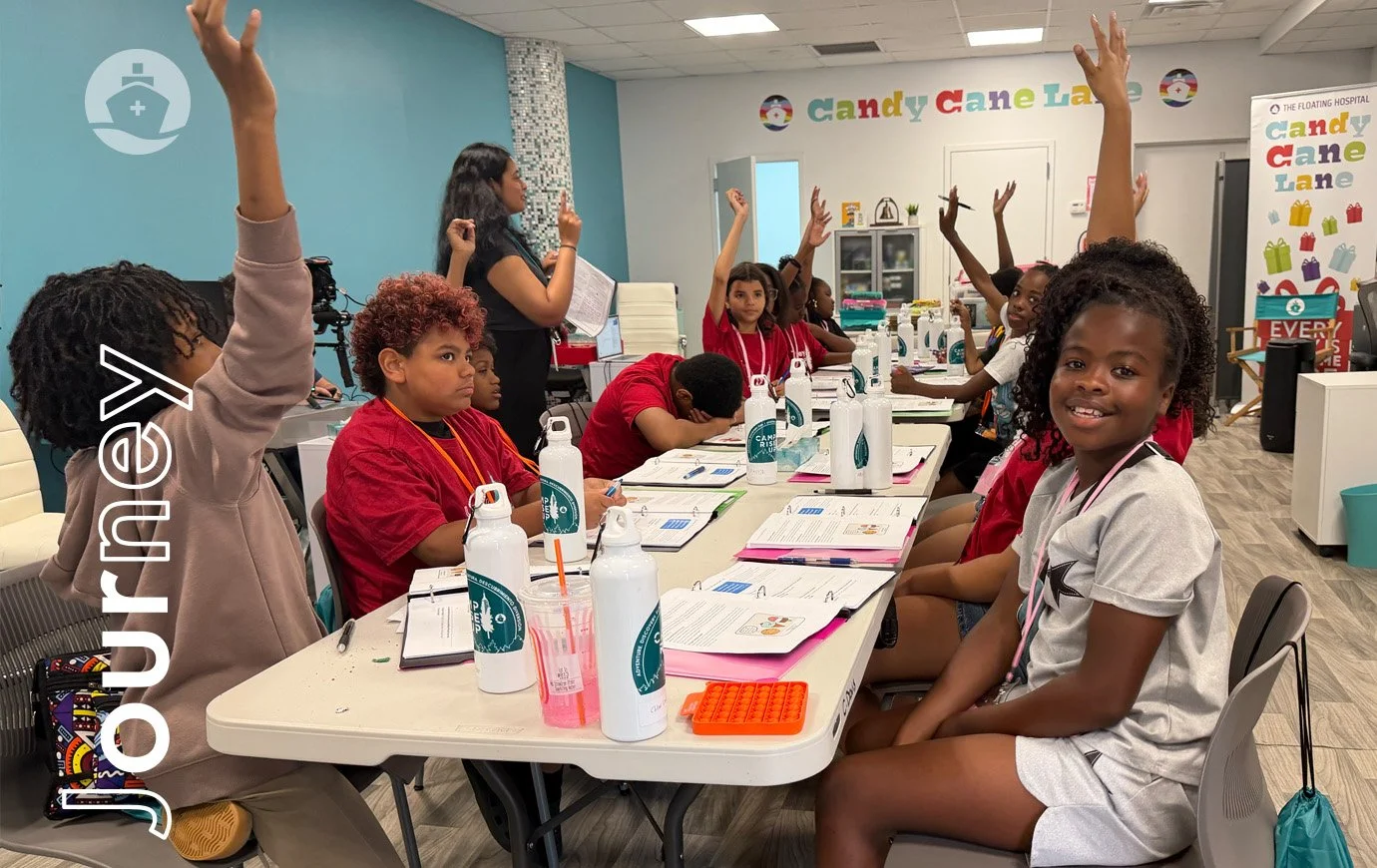 Big smiles prove classwork is also fun work.