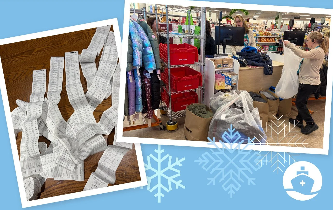 Never ending receipts and help at the checkout