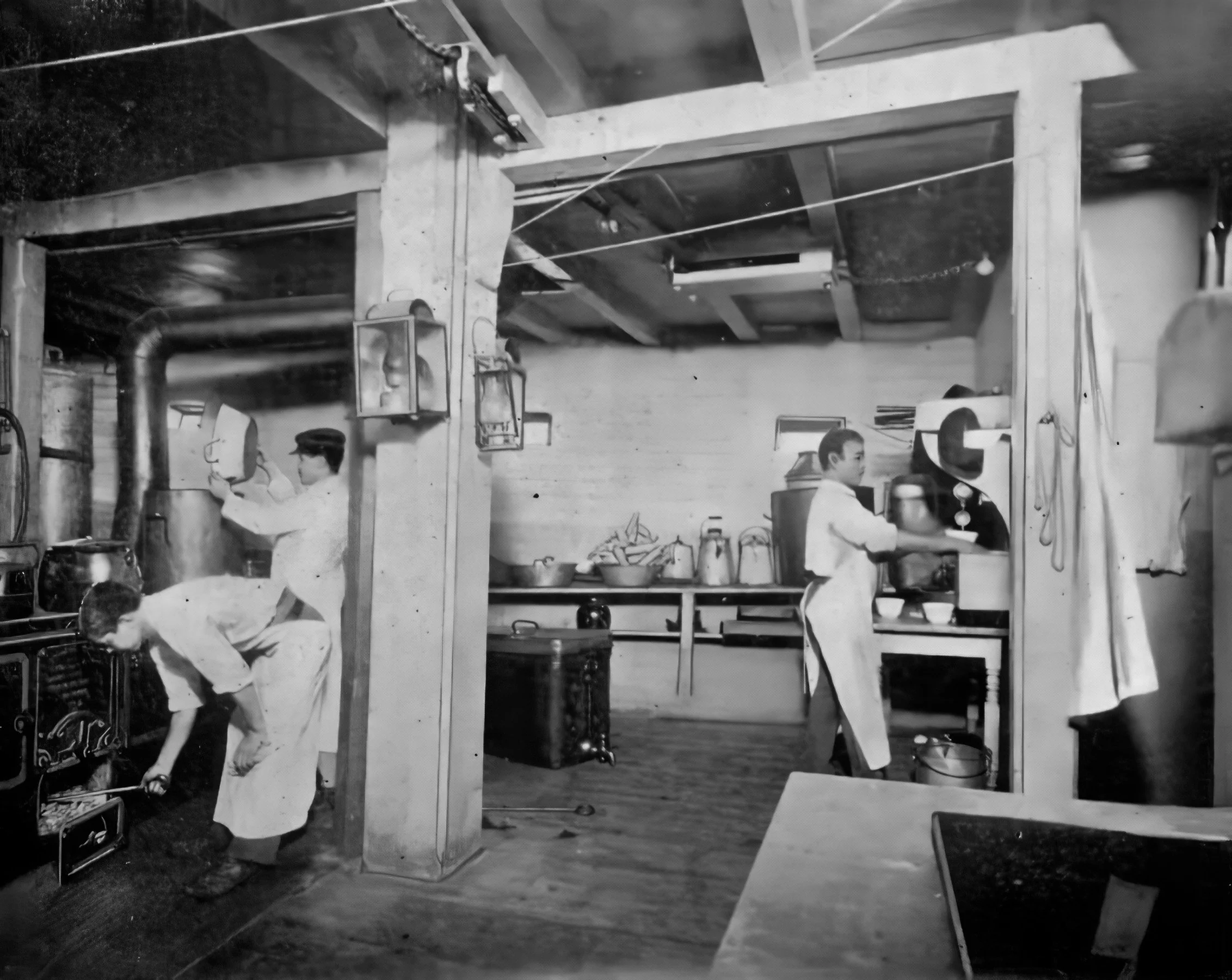 Toyohiko Takami as head of the kitchen staff while a college student. Photo from our 1896 annual report.