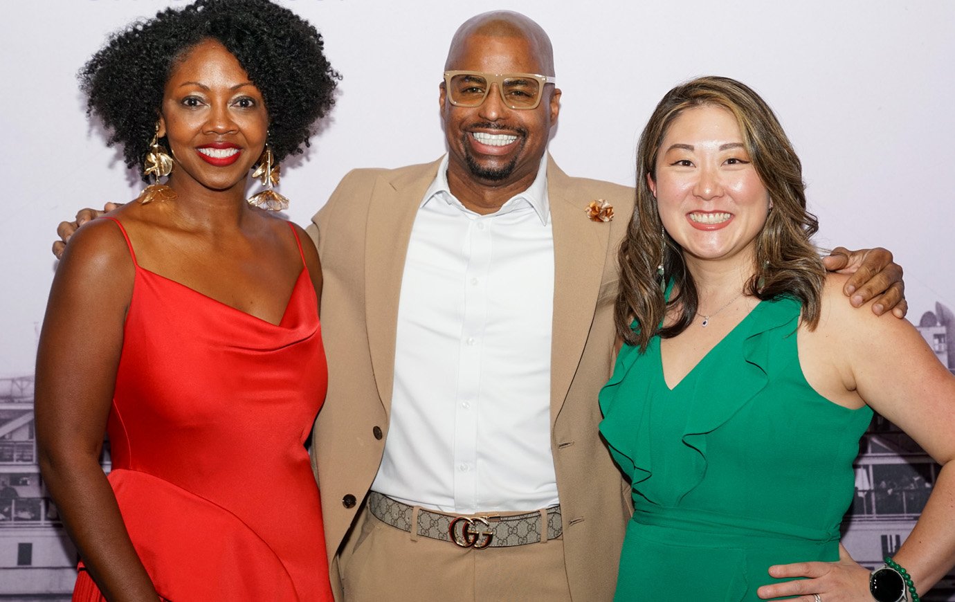 Ernesto with Dr. Shani Andre and Linda You at the 2026 Summer Gala.