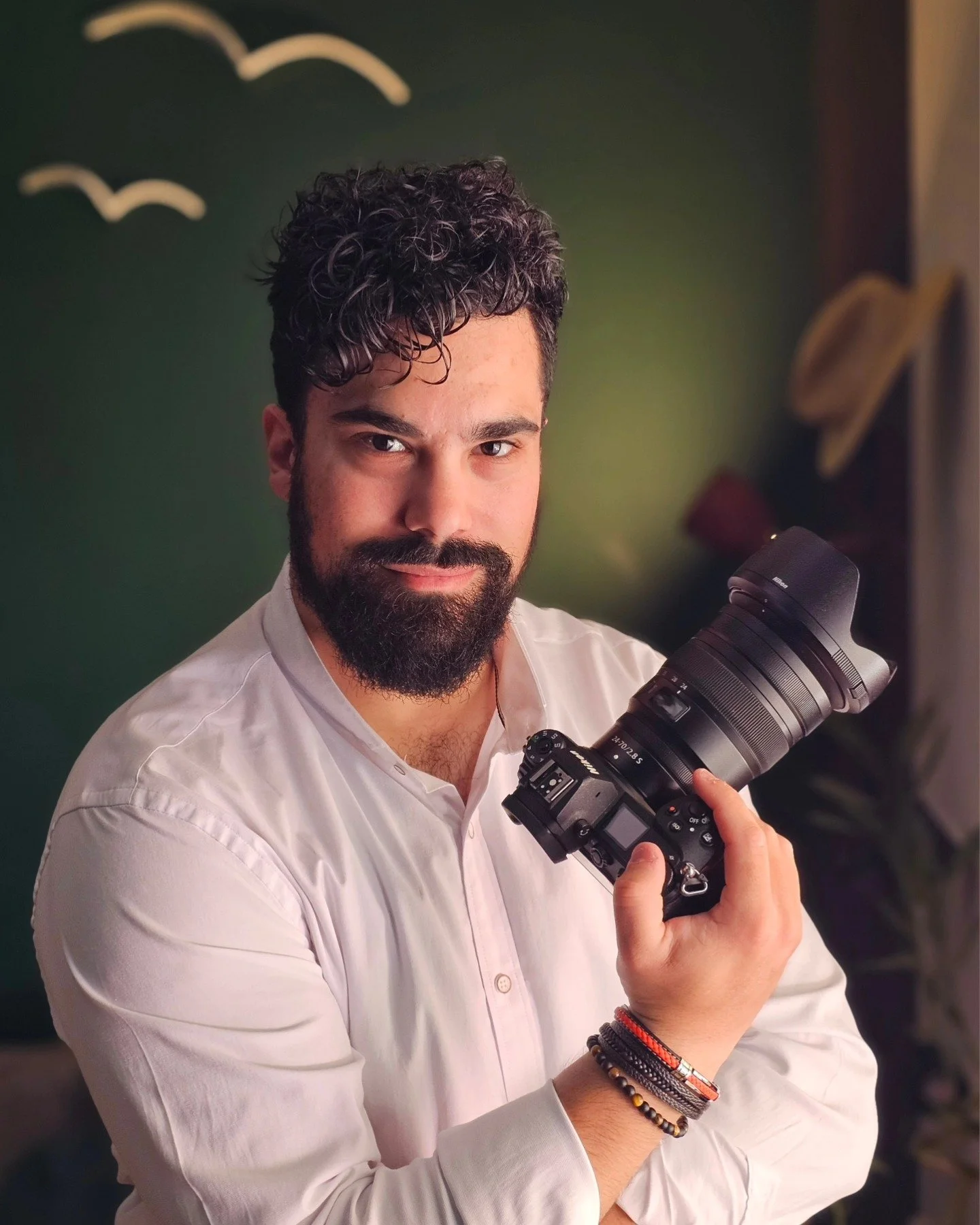 Portrait of Savas Avramidis holding the camera